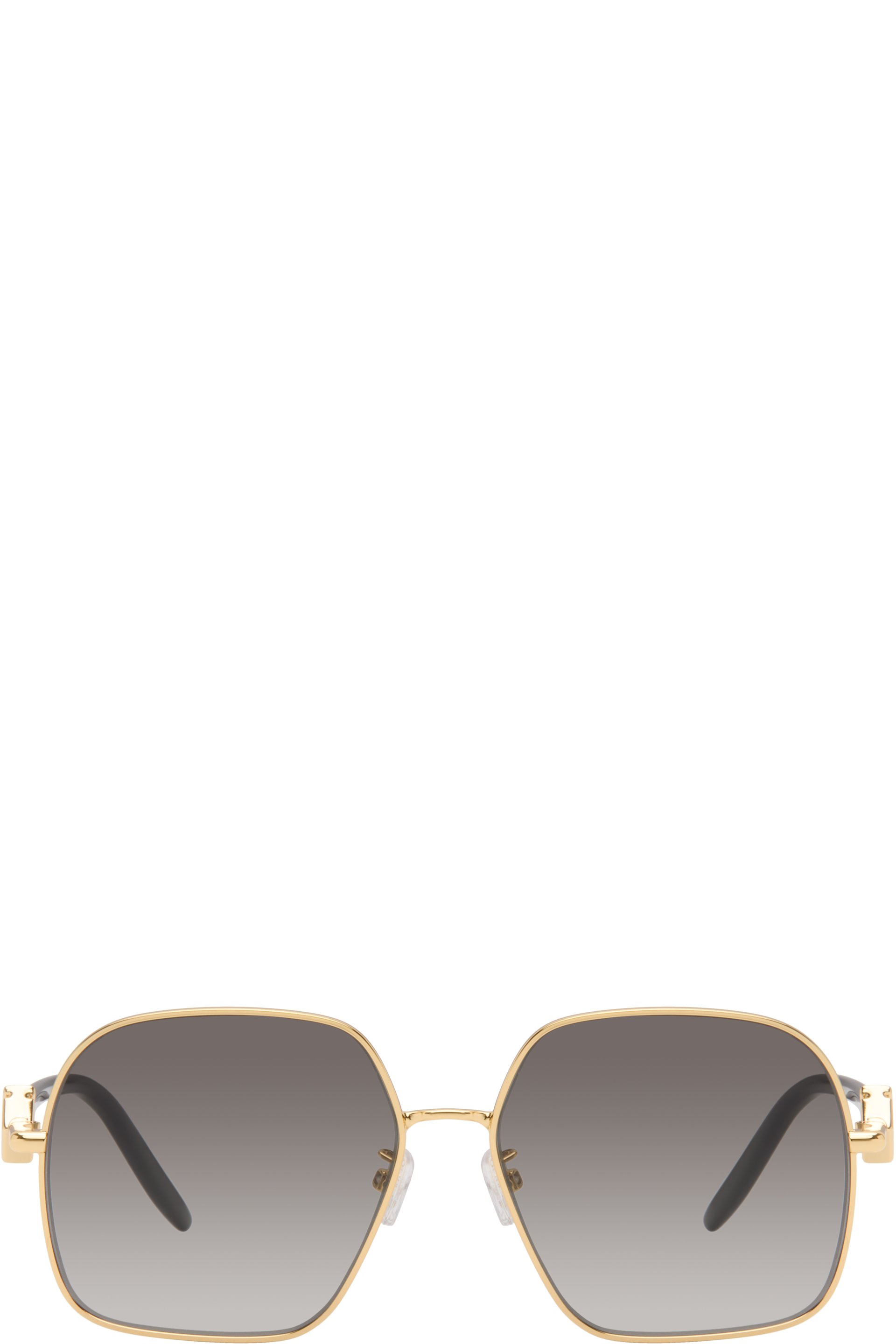 Fendi - Lunettes de soleil dorées à ferrures FF