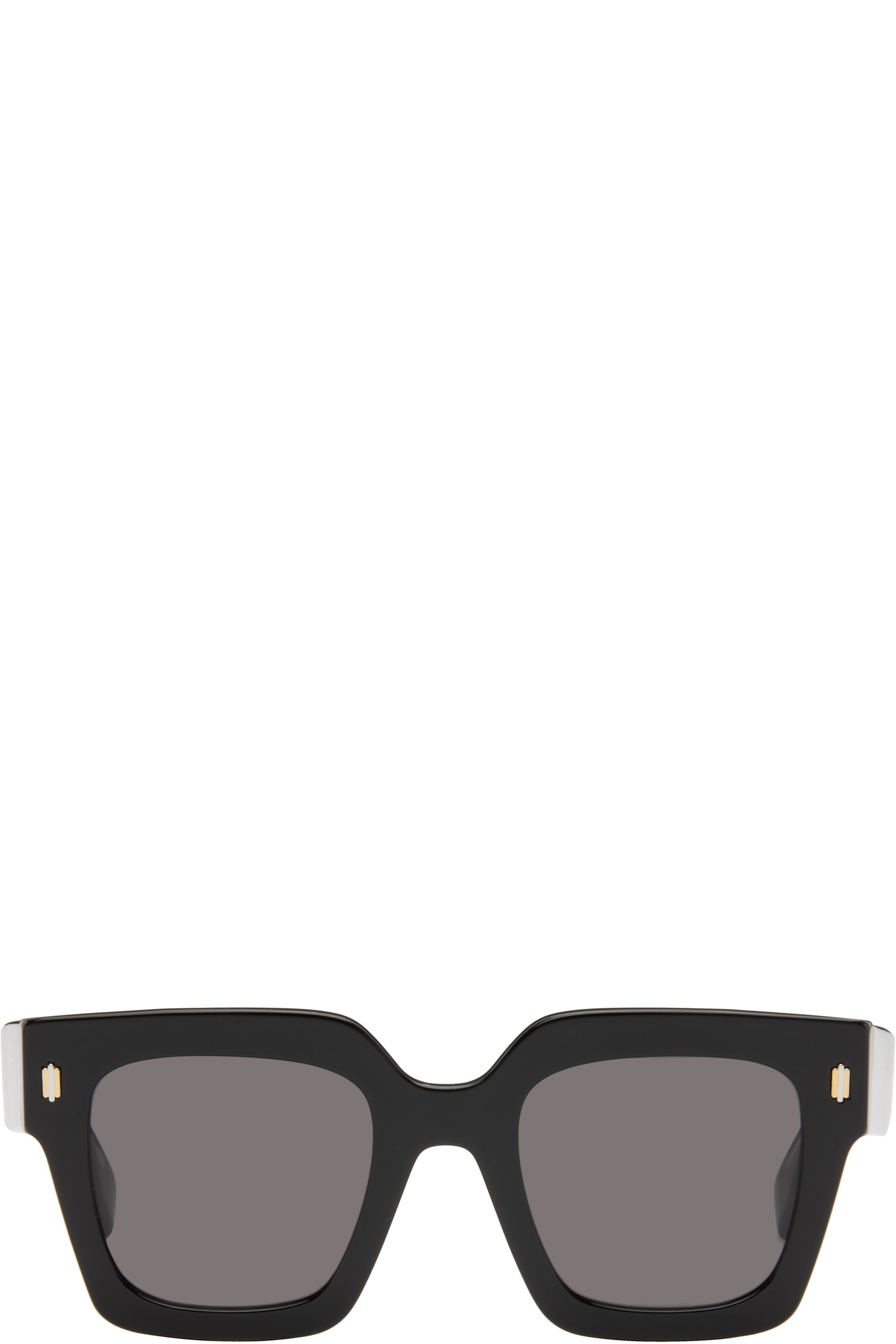 Fendi - Lunettes de soleil noires à logos Roma