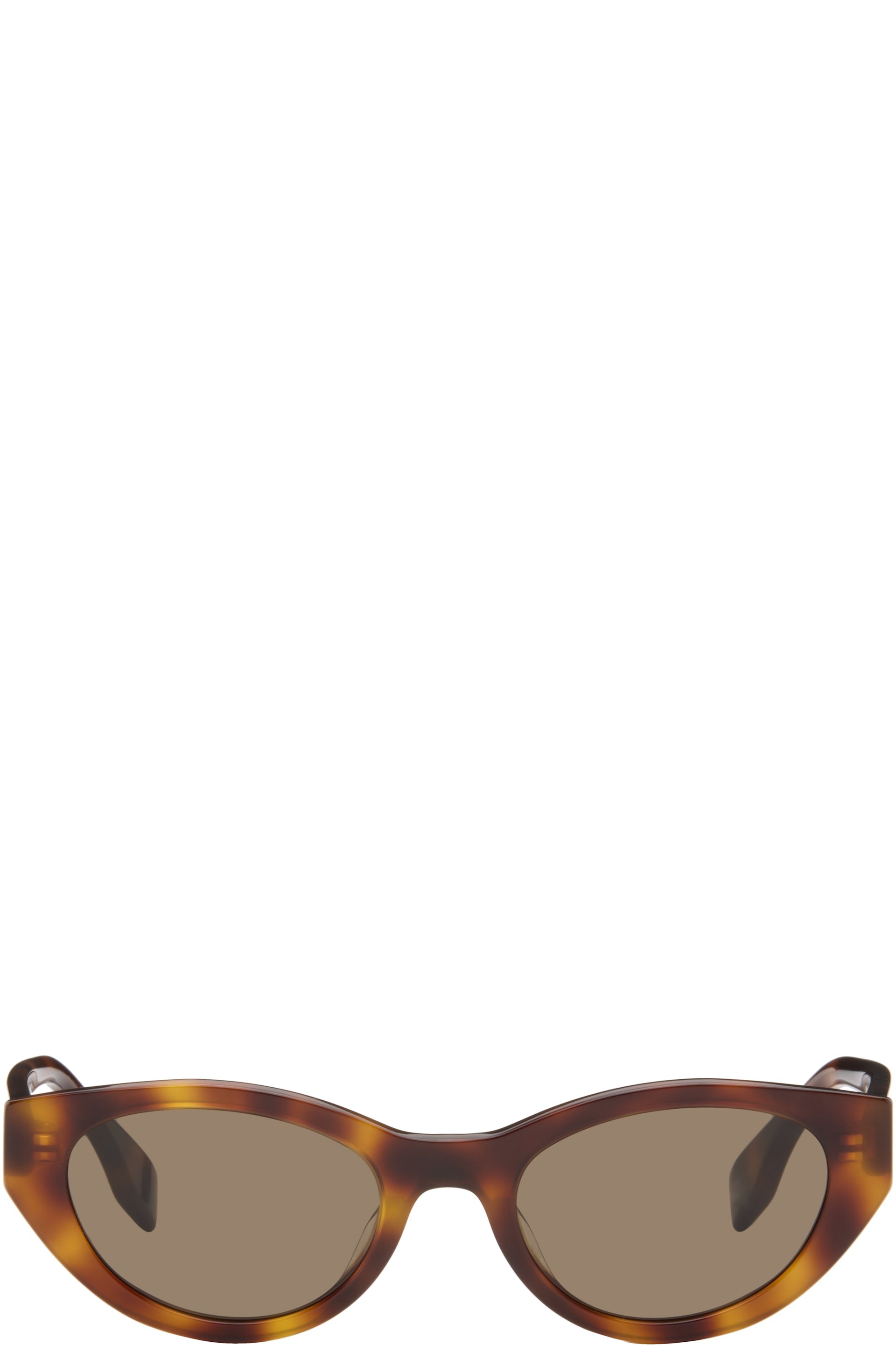 Fendi - Lunettes de soleil brunes à ferrures à logo