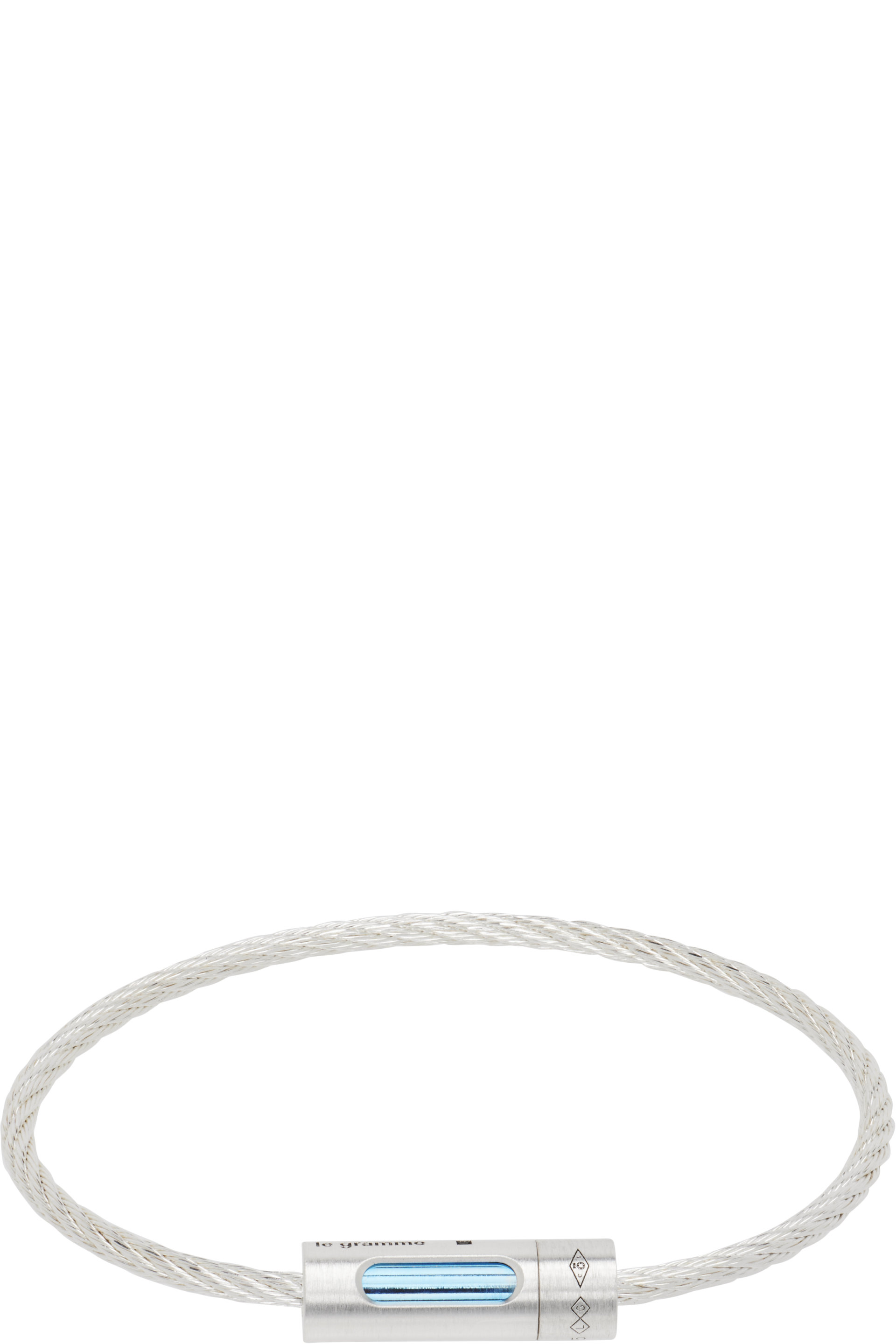 le gramme - Tricolor Perforated Cable 'le 9g' Bracelet