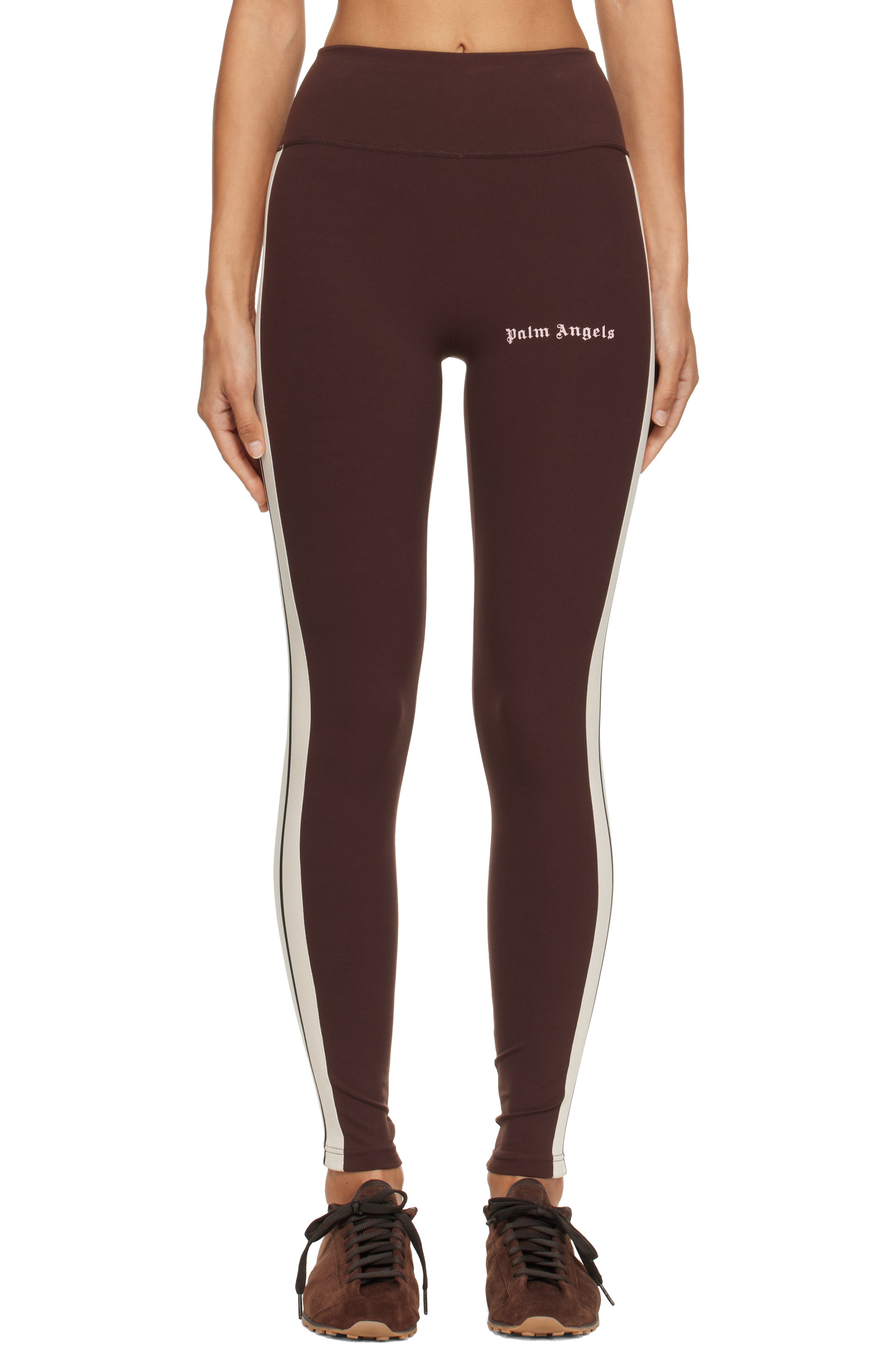 Palm Angels - Brown Classic Logo Track Leggings