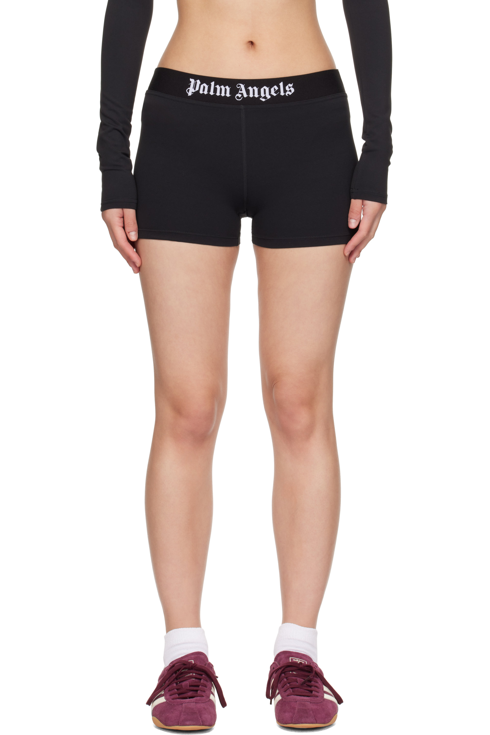Palm Angels - Black Classic Logo Sport Shorts