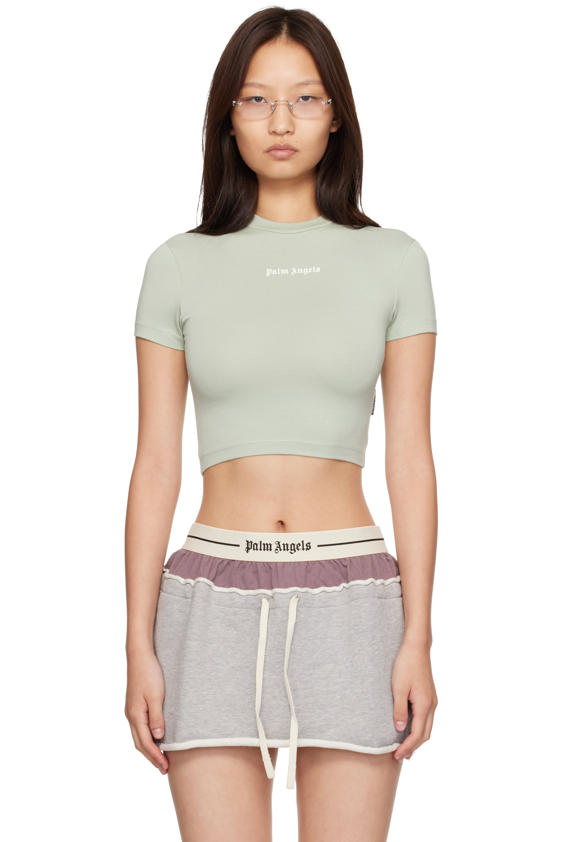 Palm Angels - Green Classic Logo Baby T-shirt