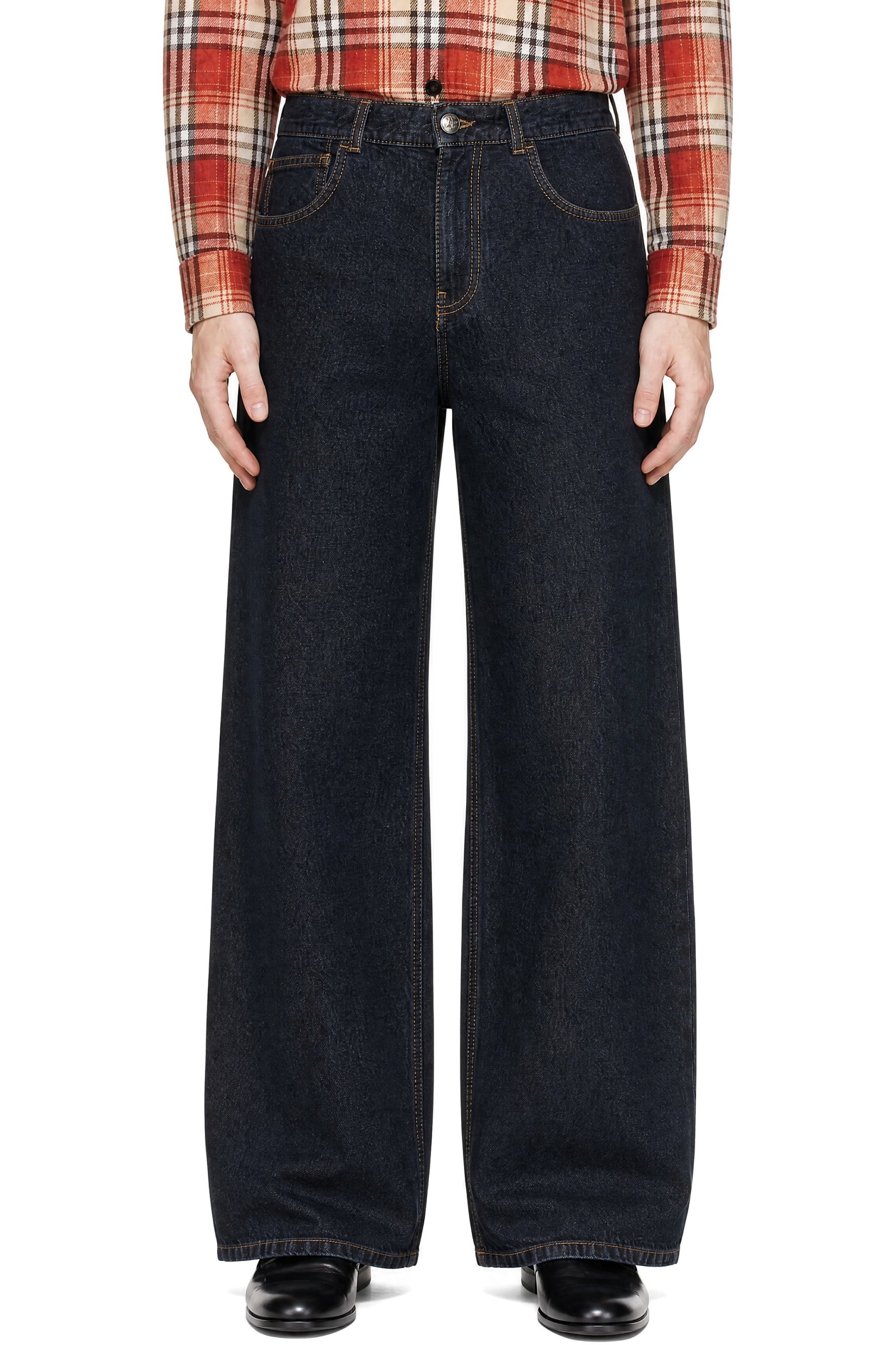 Palm Angels - Blue Palm Stamp 5-Pocket Jeans