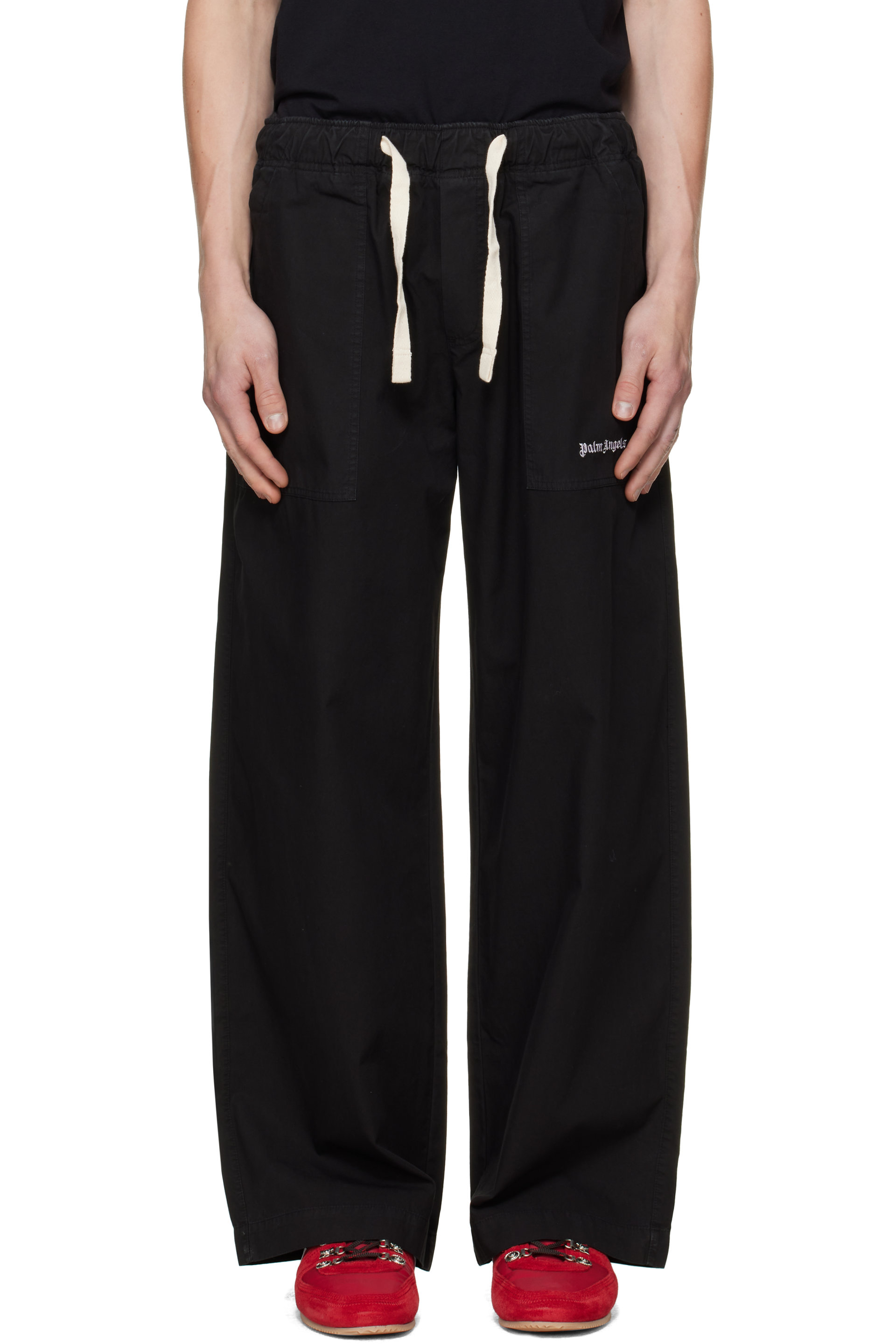 Palm Angels - Black Classic Logo Loose Trousers
