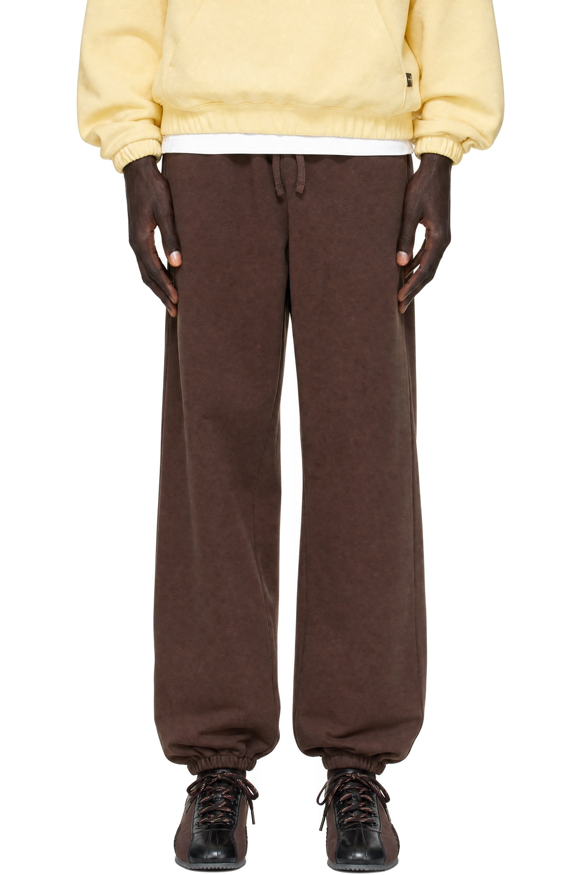 Palm Angels - Brown Brushed Palm Tree Sweatpants