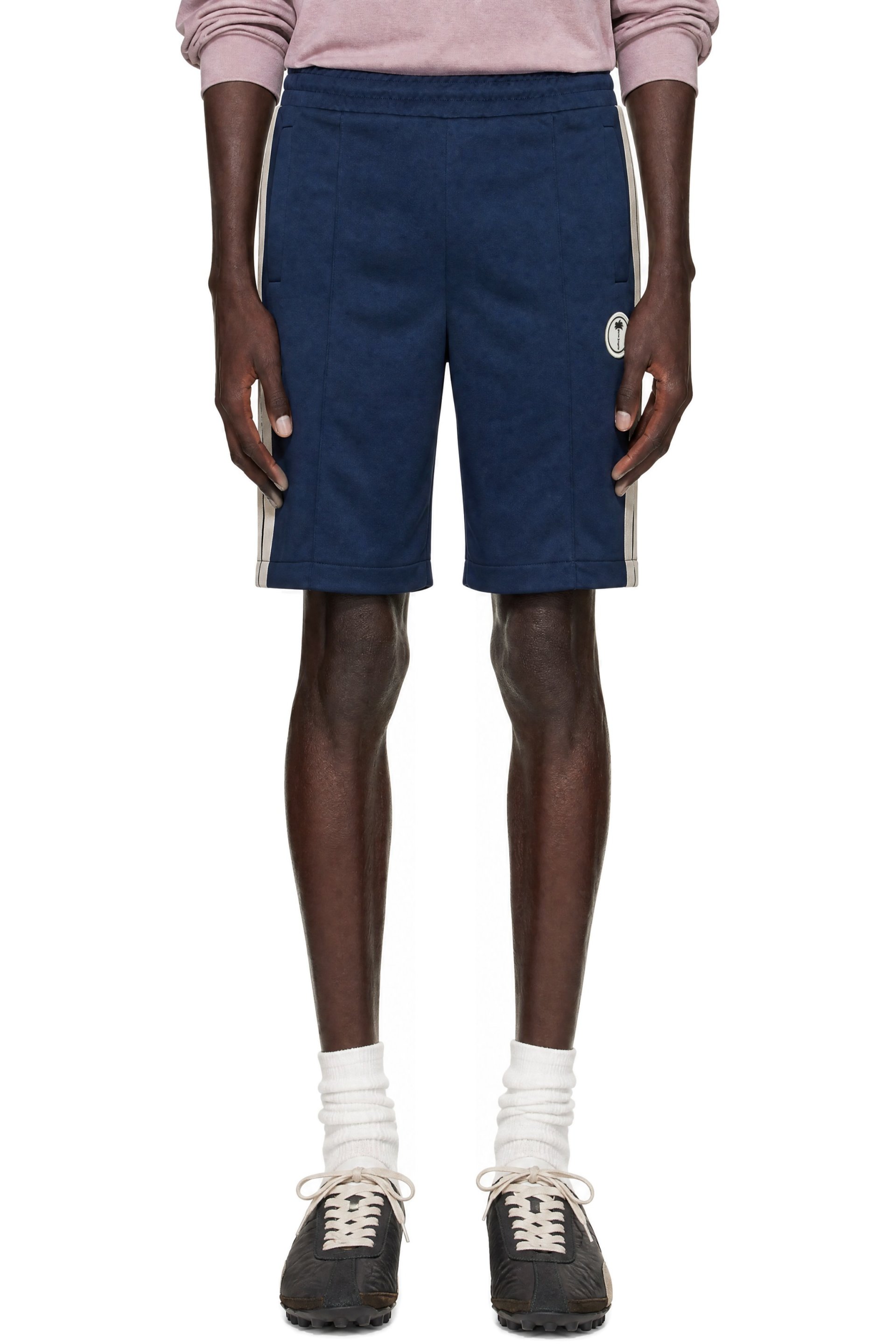 Palm Angels - Short de survêtement bleu marine à logo
