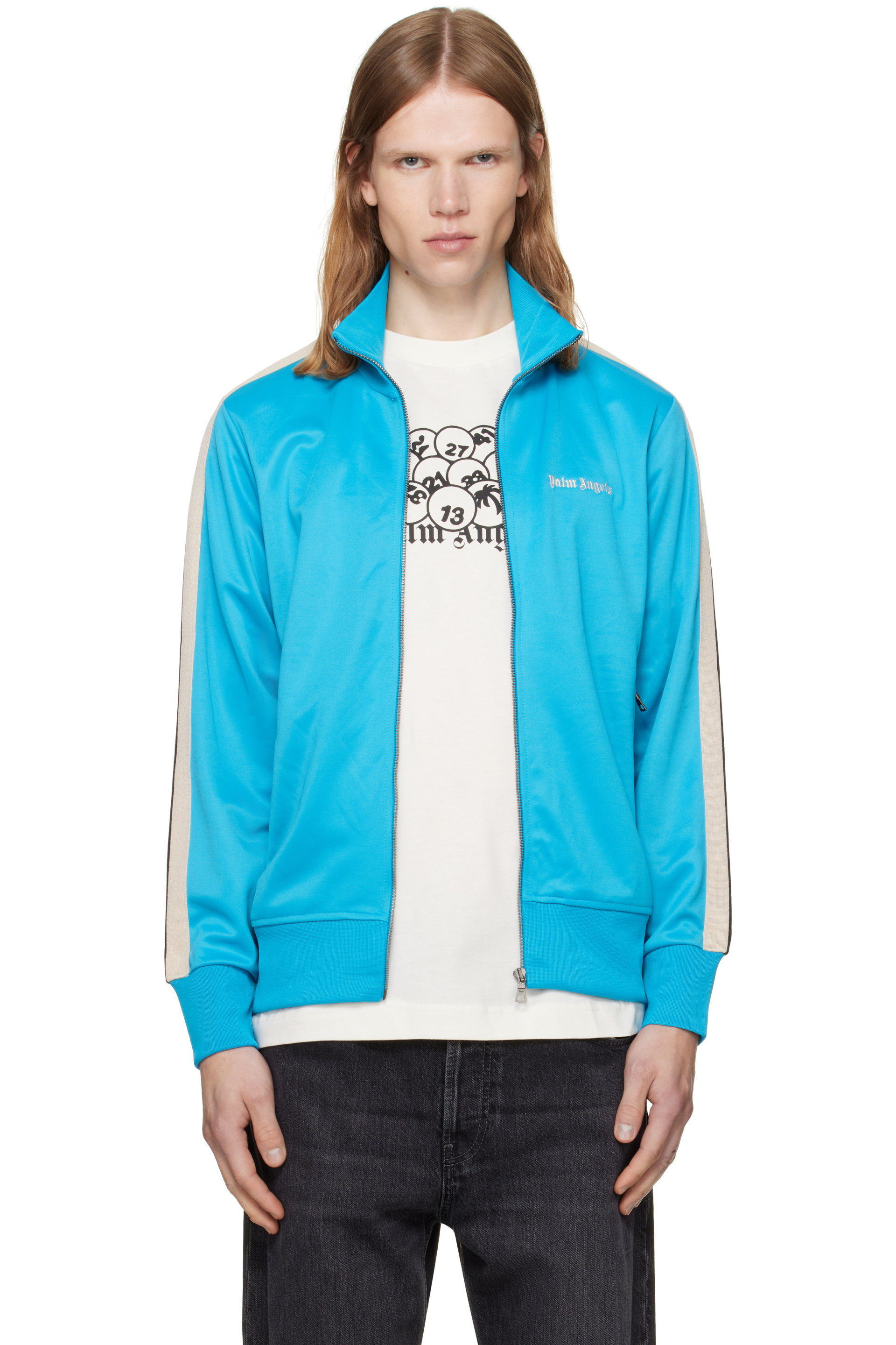 Palm Angels - Blue Classic Logo Track Jacket