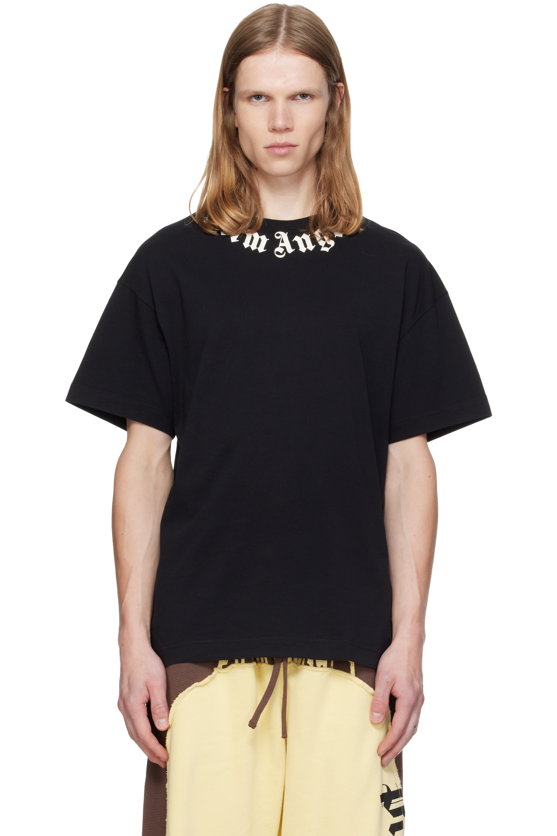 Palm Angels - Black Neck Logo Regular T-shirt