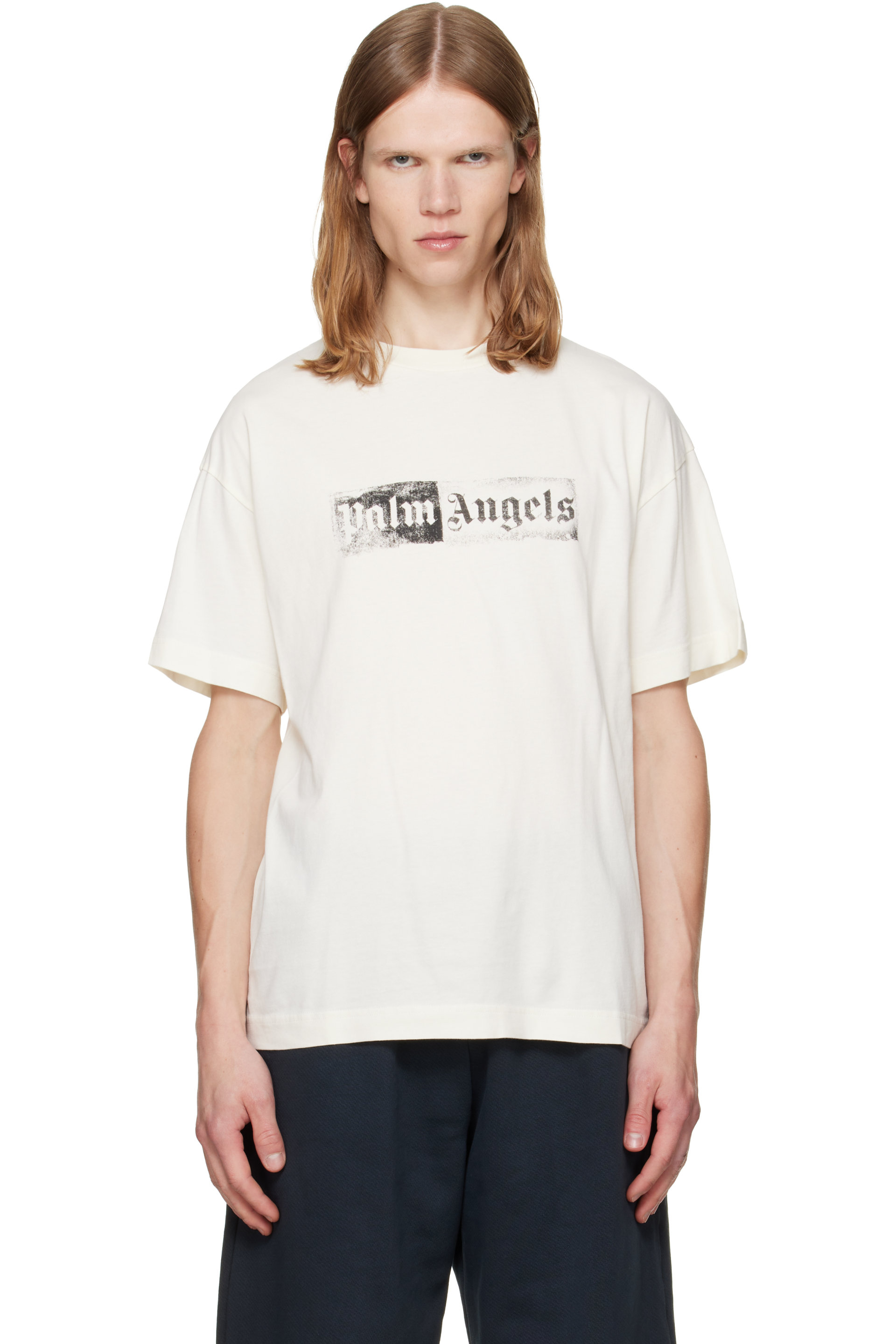 Palm Angels - Off-White Stamp Logo Regular T-shirt