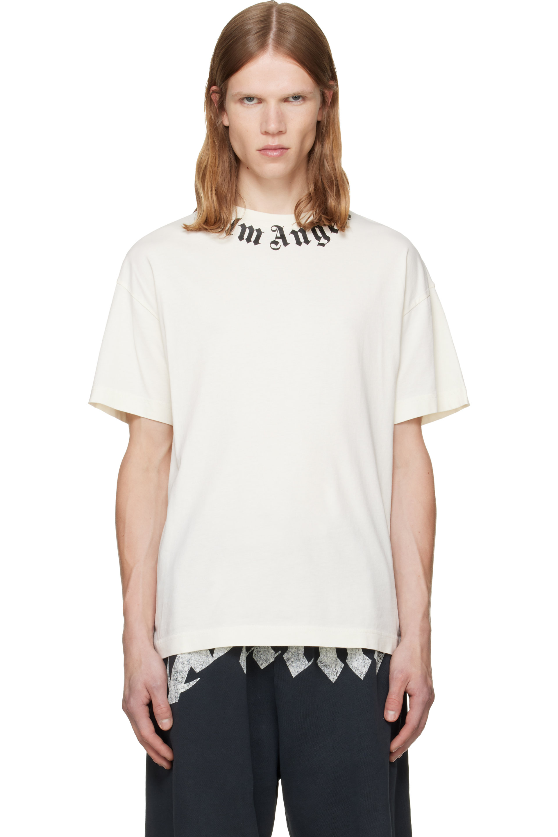 Palm Angels - Off-White Neck Logo Regular T-shirt