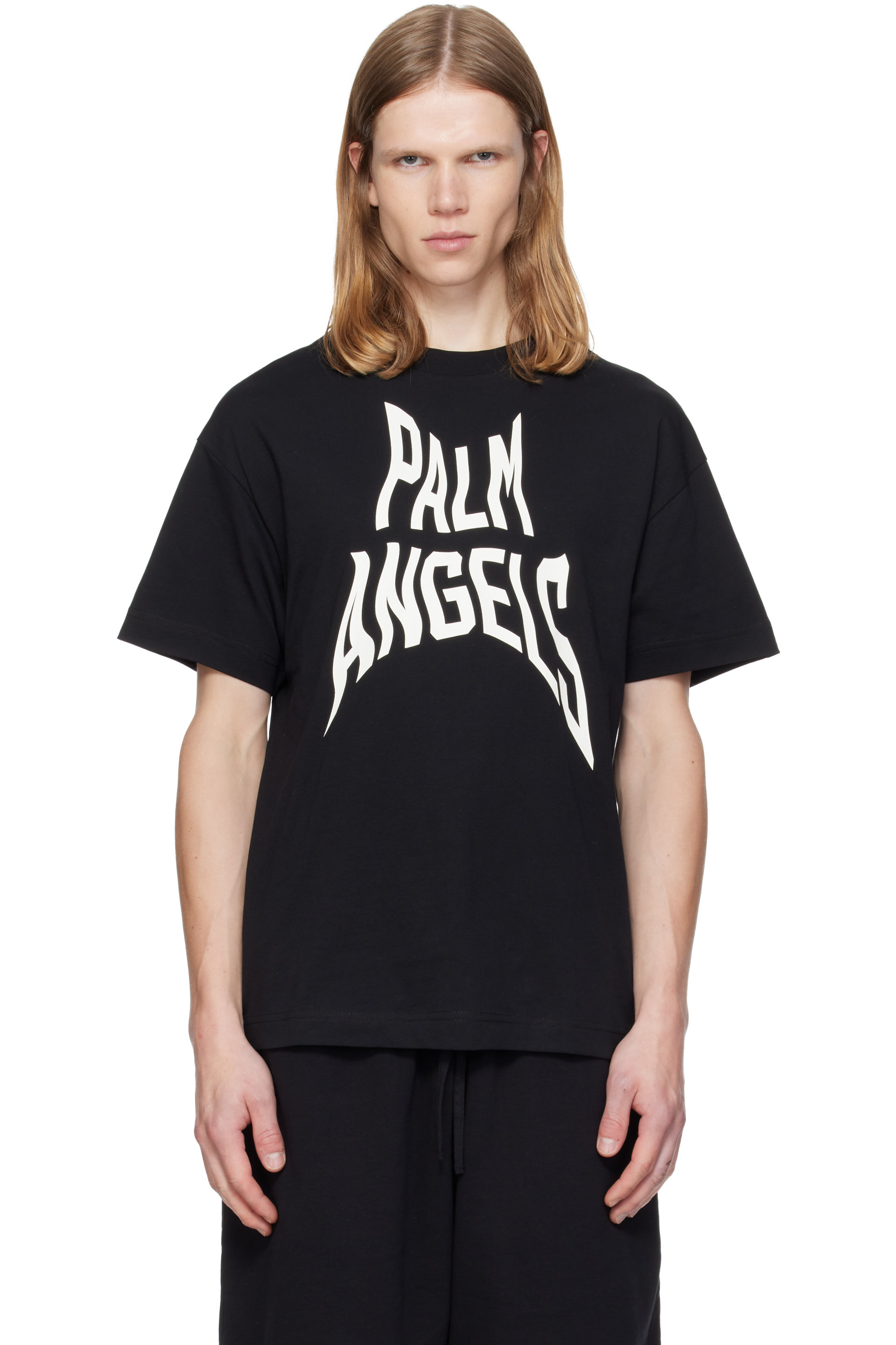 Palm Angels - Black Distorted Regular T-shirt
