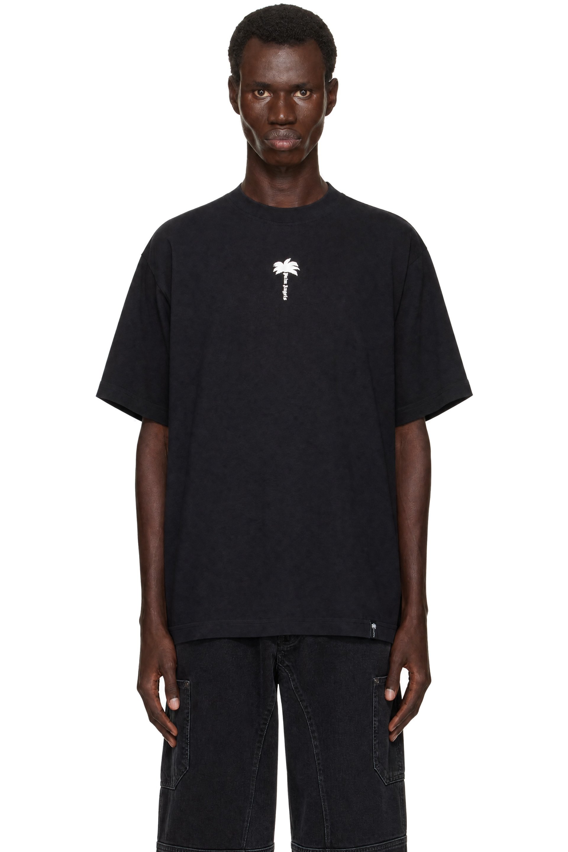 Palm Angels - Black Palm Tree Statement Regular T-shirt