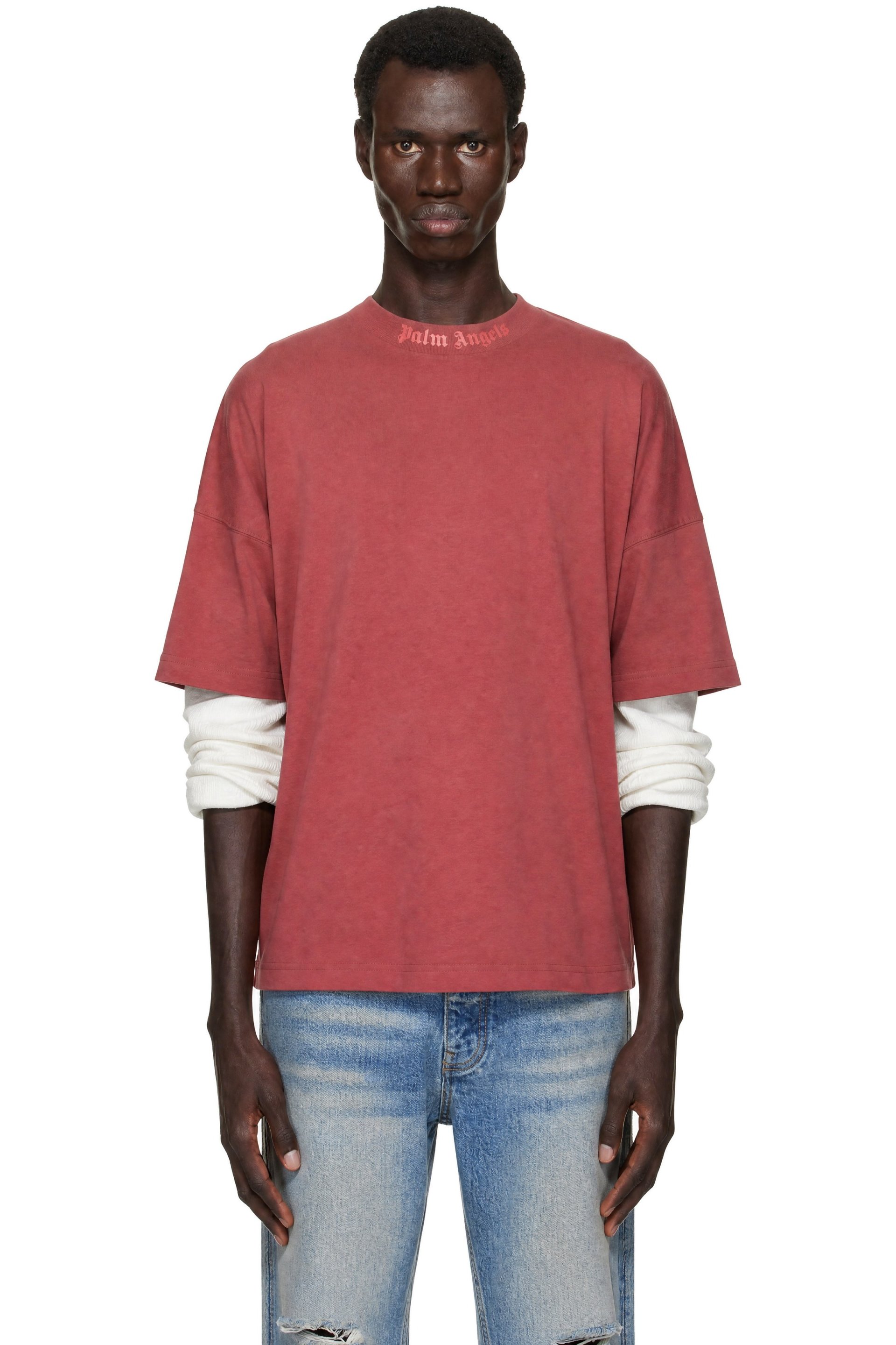 Palm Angels - Red Classic Logo Oversized T-shirt
