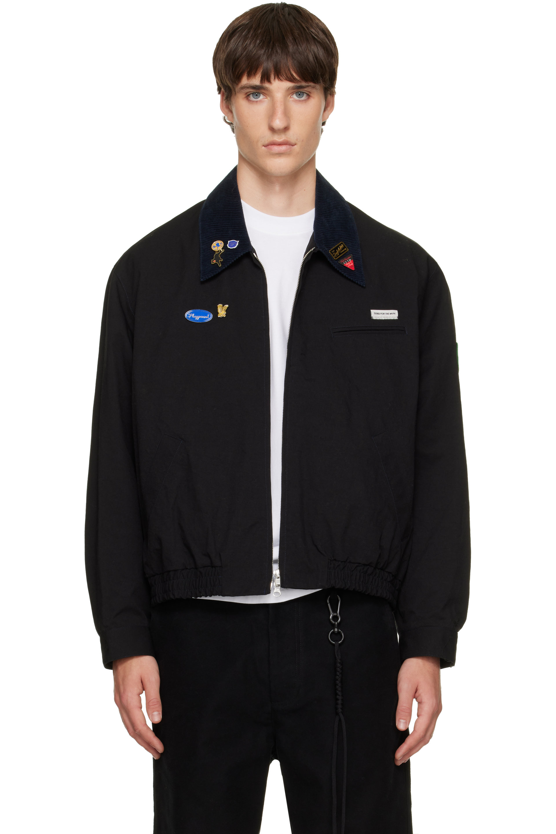 Song for the Mute - Black Elasticated Coach Jacket