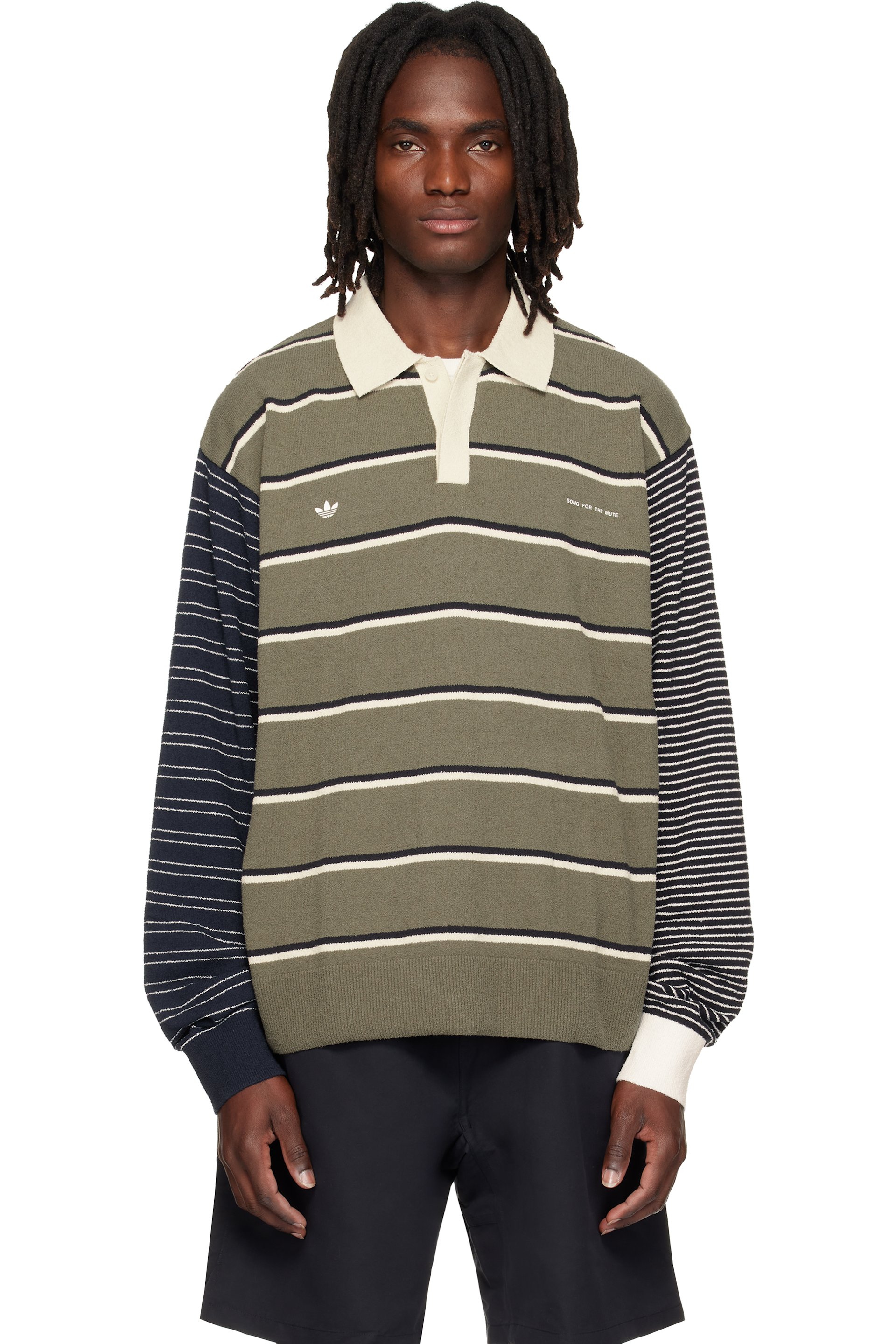 Song for the Mute - Green adidas Edition 007 L/S Rugby Polo