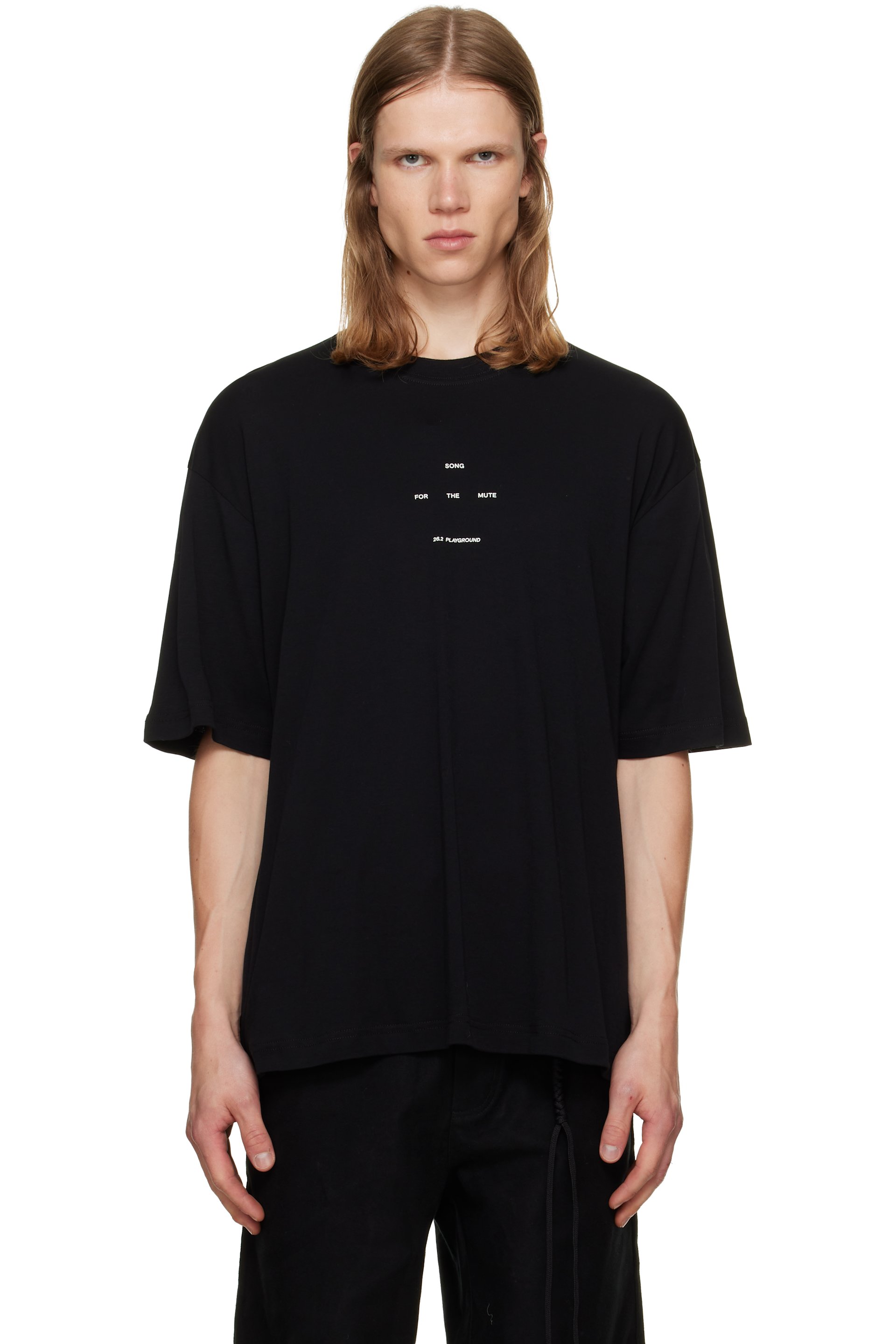 Song for the Mute - Black "Logo" Luxe Jersey Oversized T-shirt