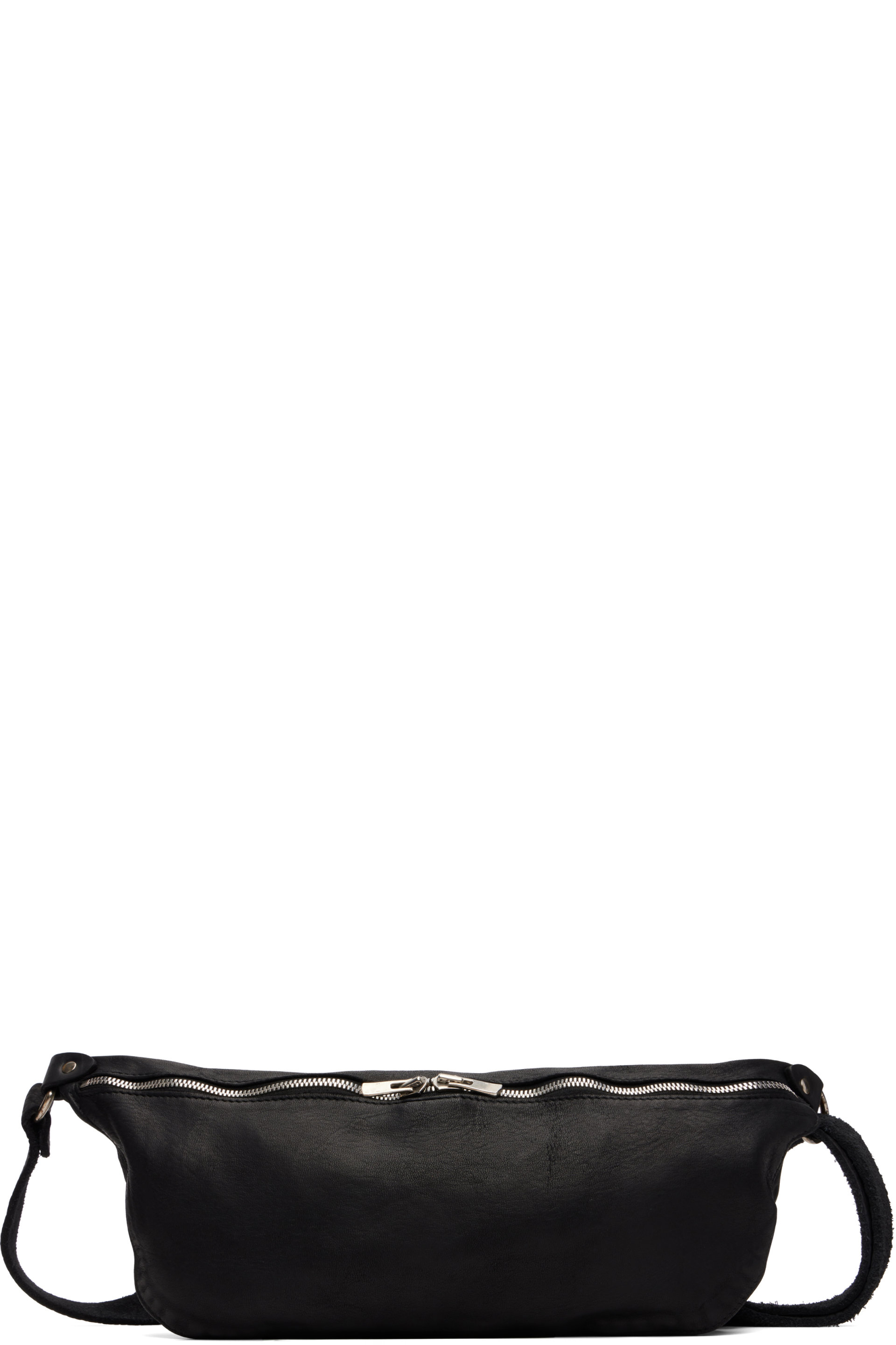 Guidi - Black Leather Belt Bag