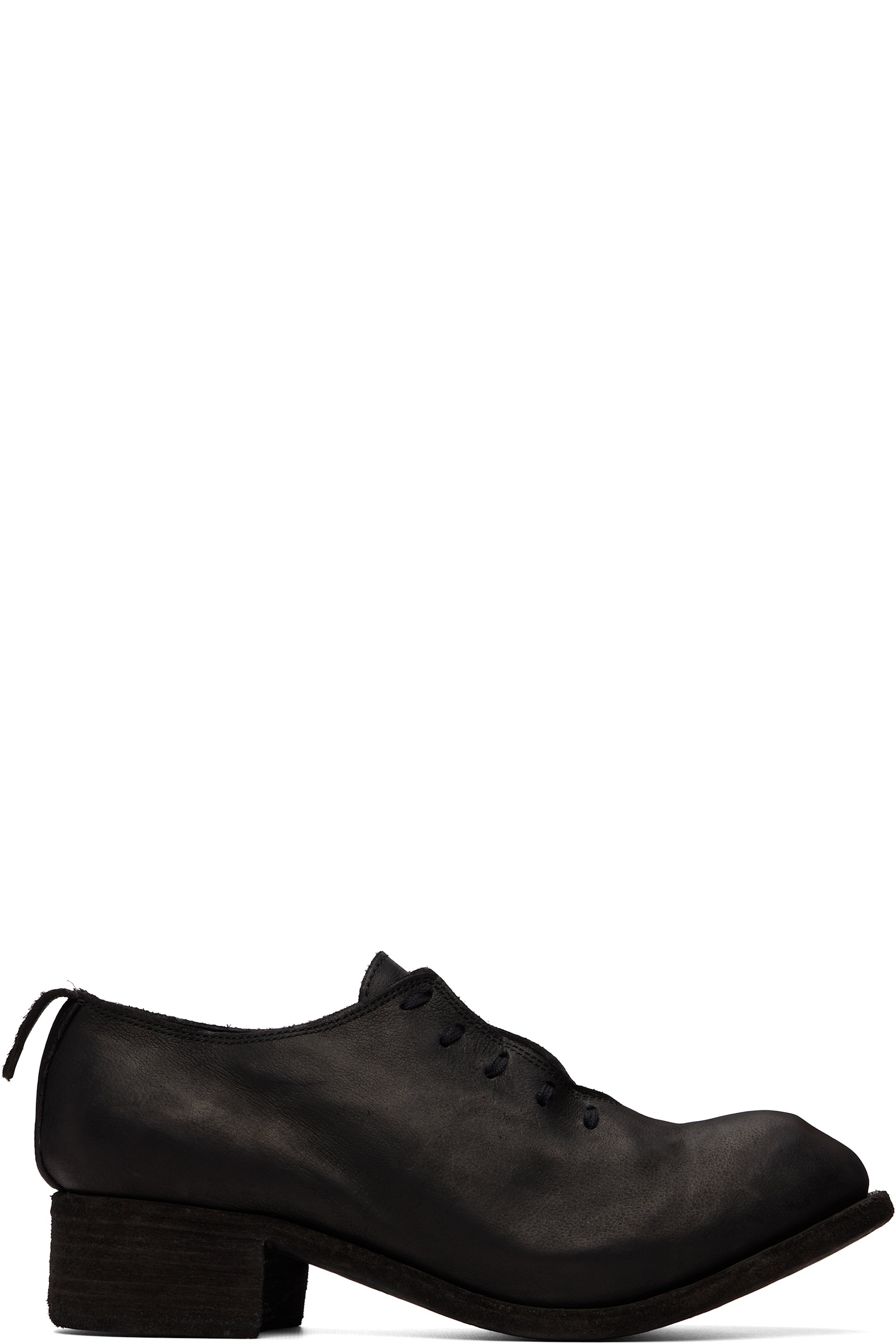 Guidi - 黑色 PL10L 德比鞋