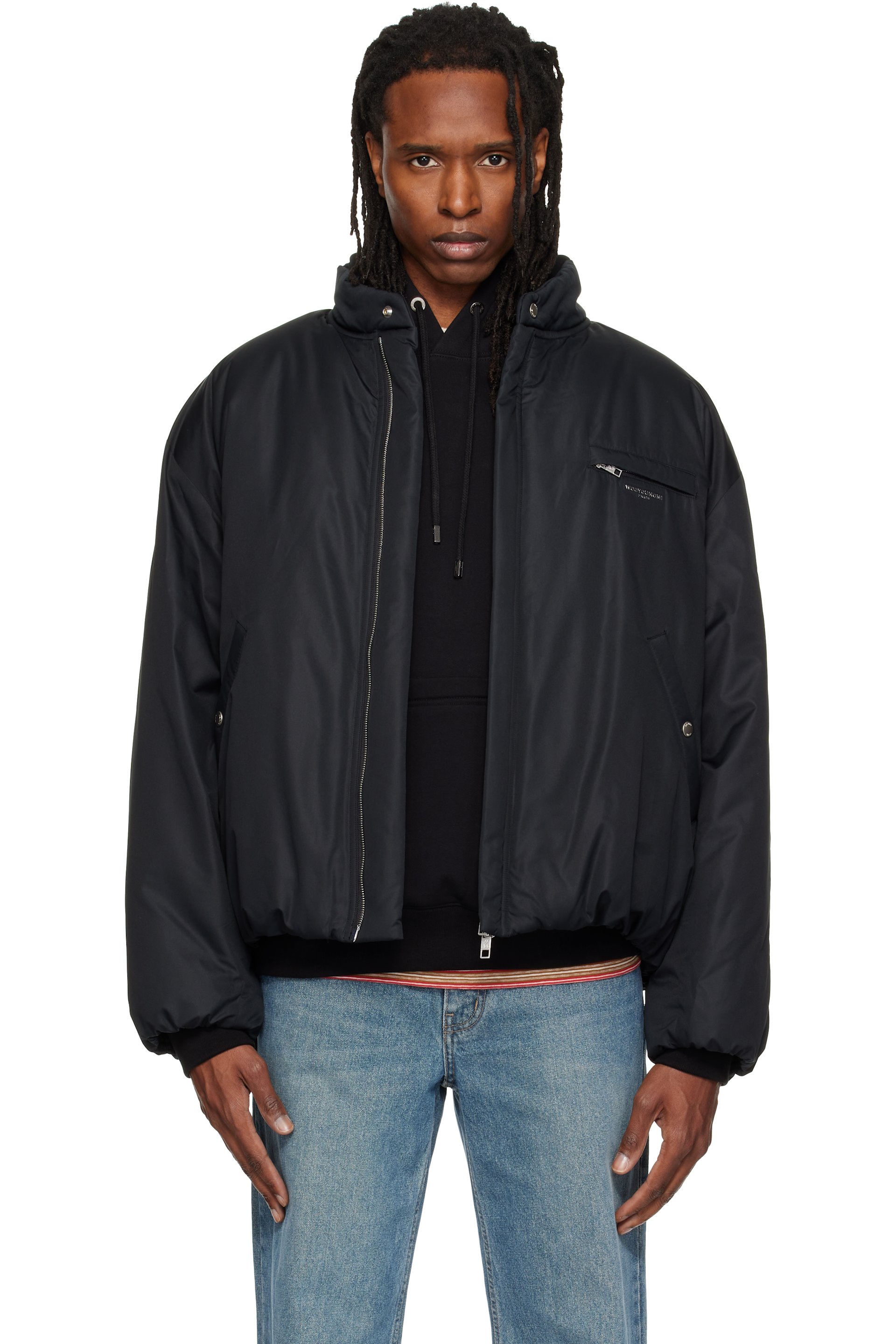 WOOYOUNGMI - Blouson isolé noir à logo