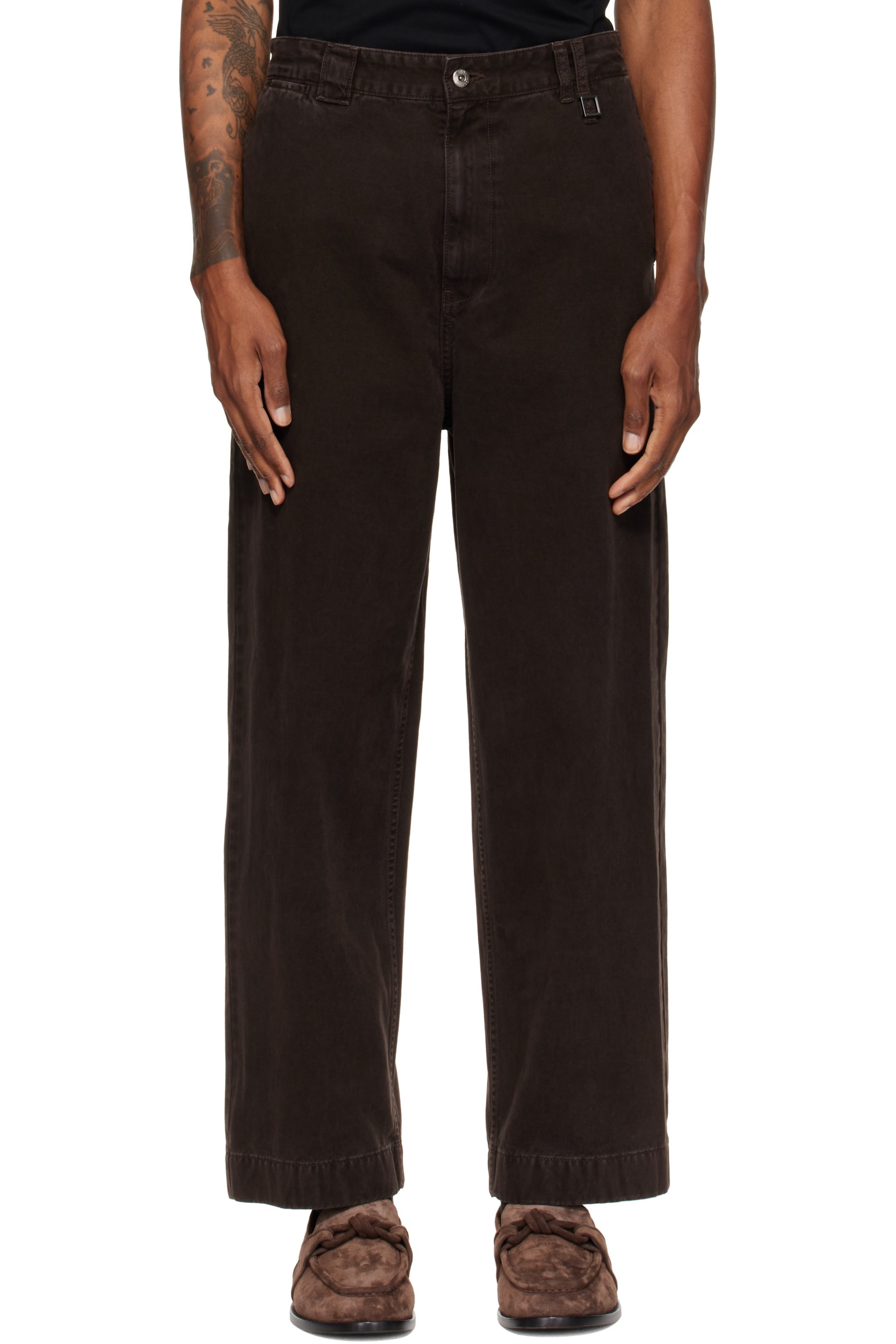 WOOYOUNGMI - Brown Chino Trousers