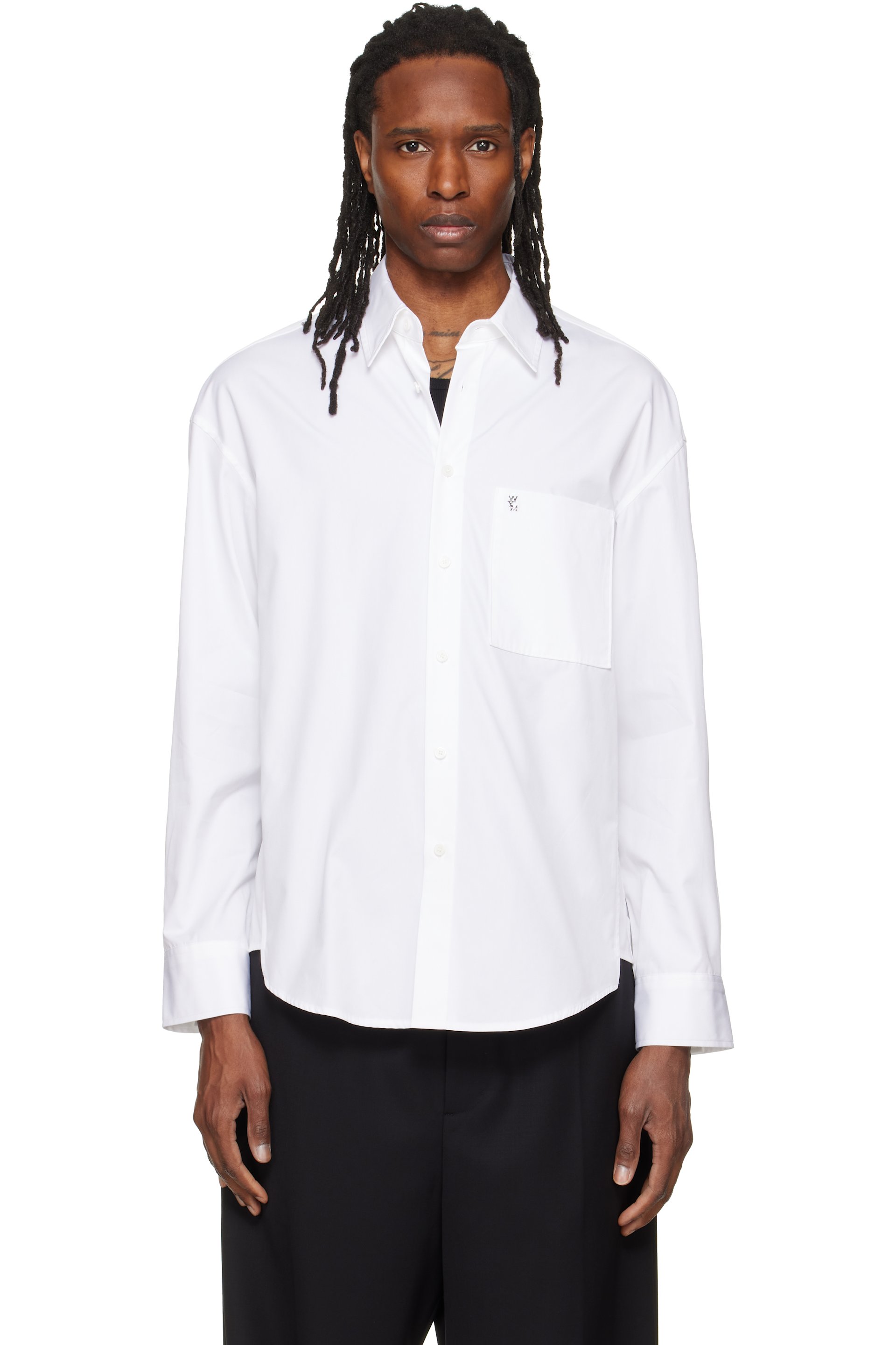 WOOYOUNGMI - White Regular Fit Cotton Shirt