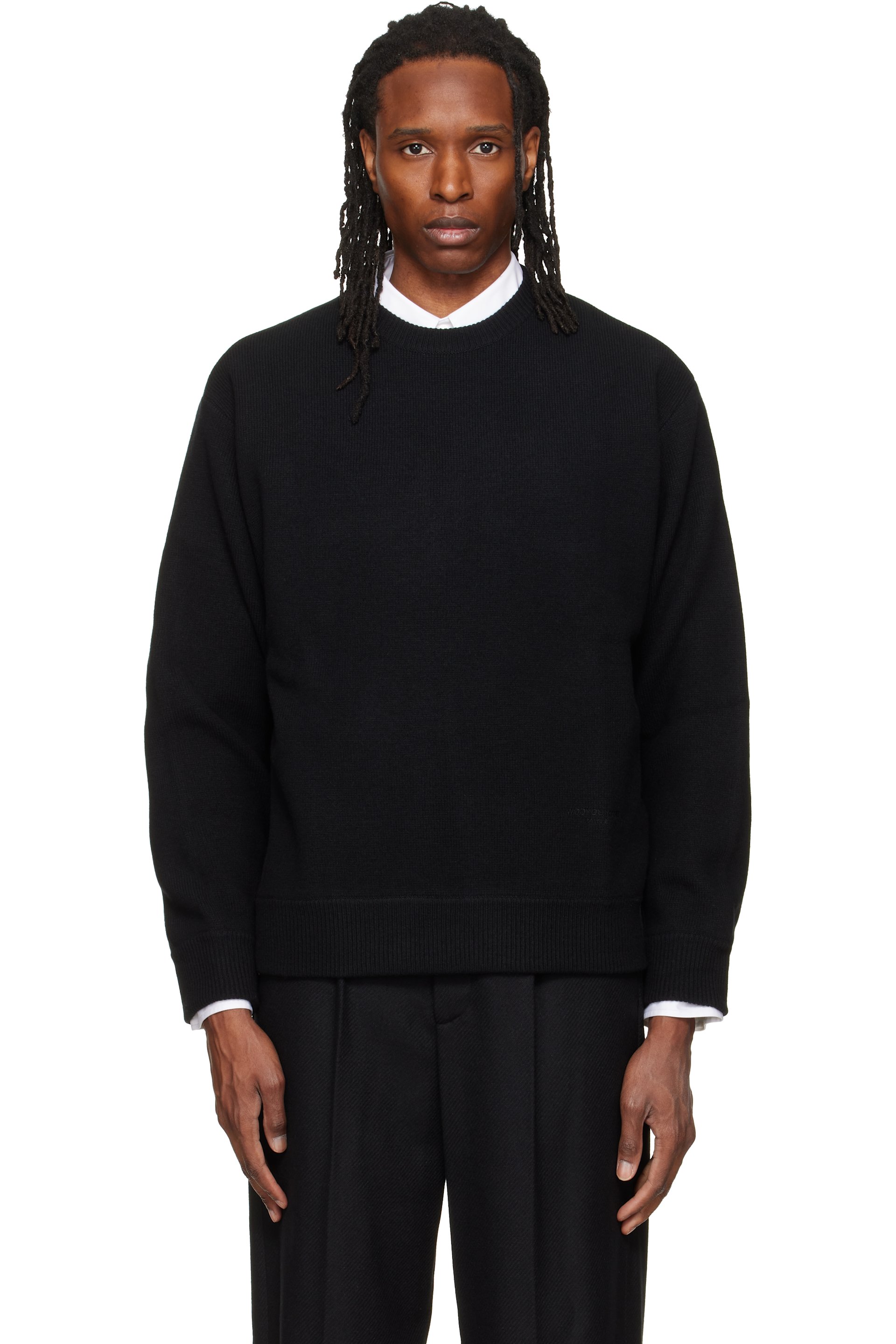 WOOYOUNGMI - Black Logo Hardware Sweater