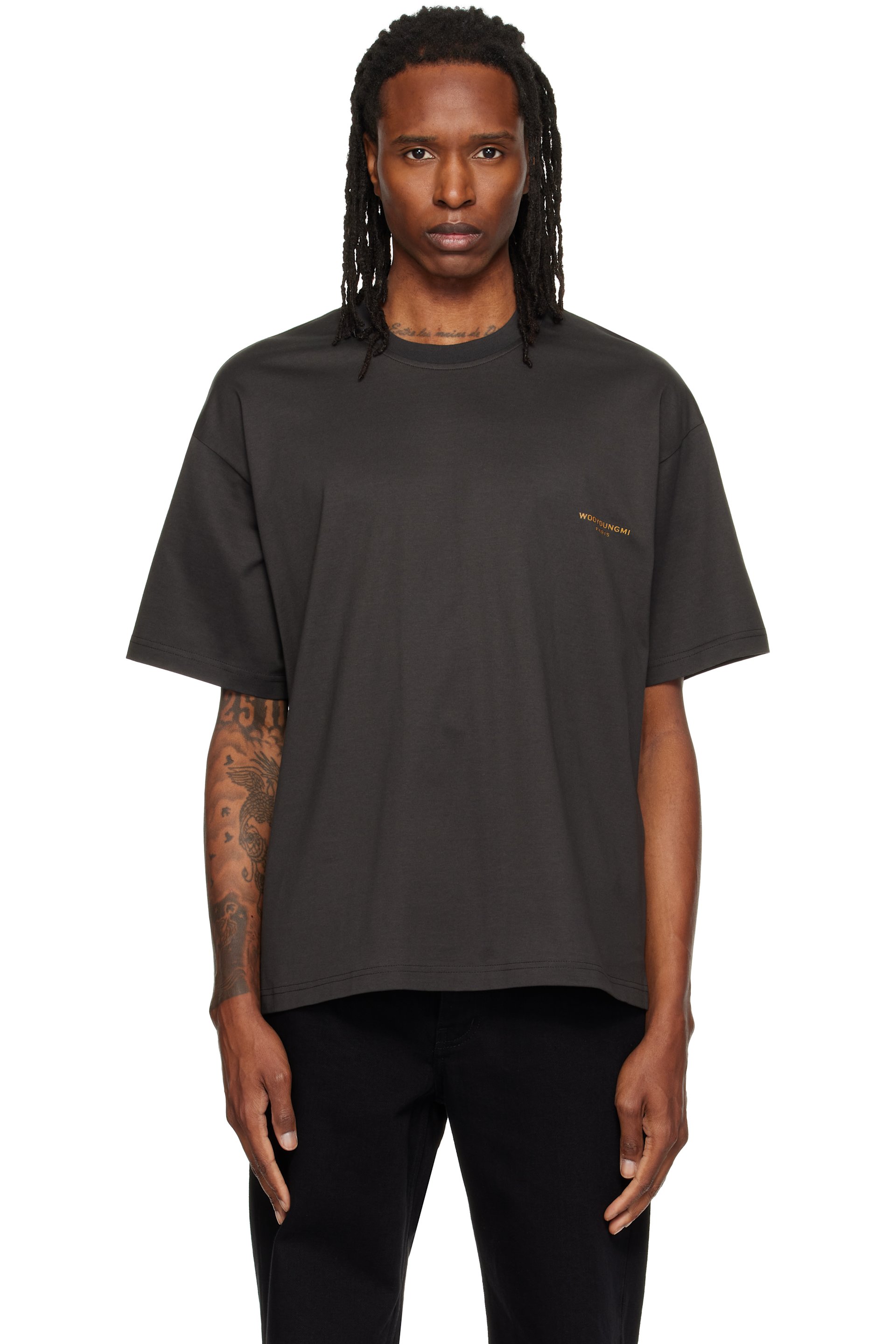 WOOYOUNGMI - Gray Scenery Graphic T-shirt