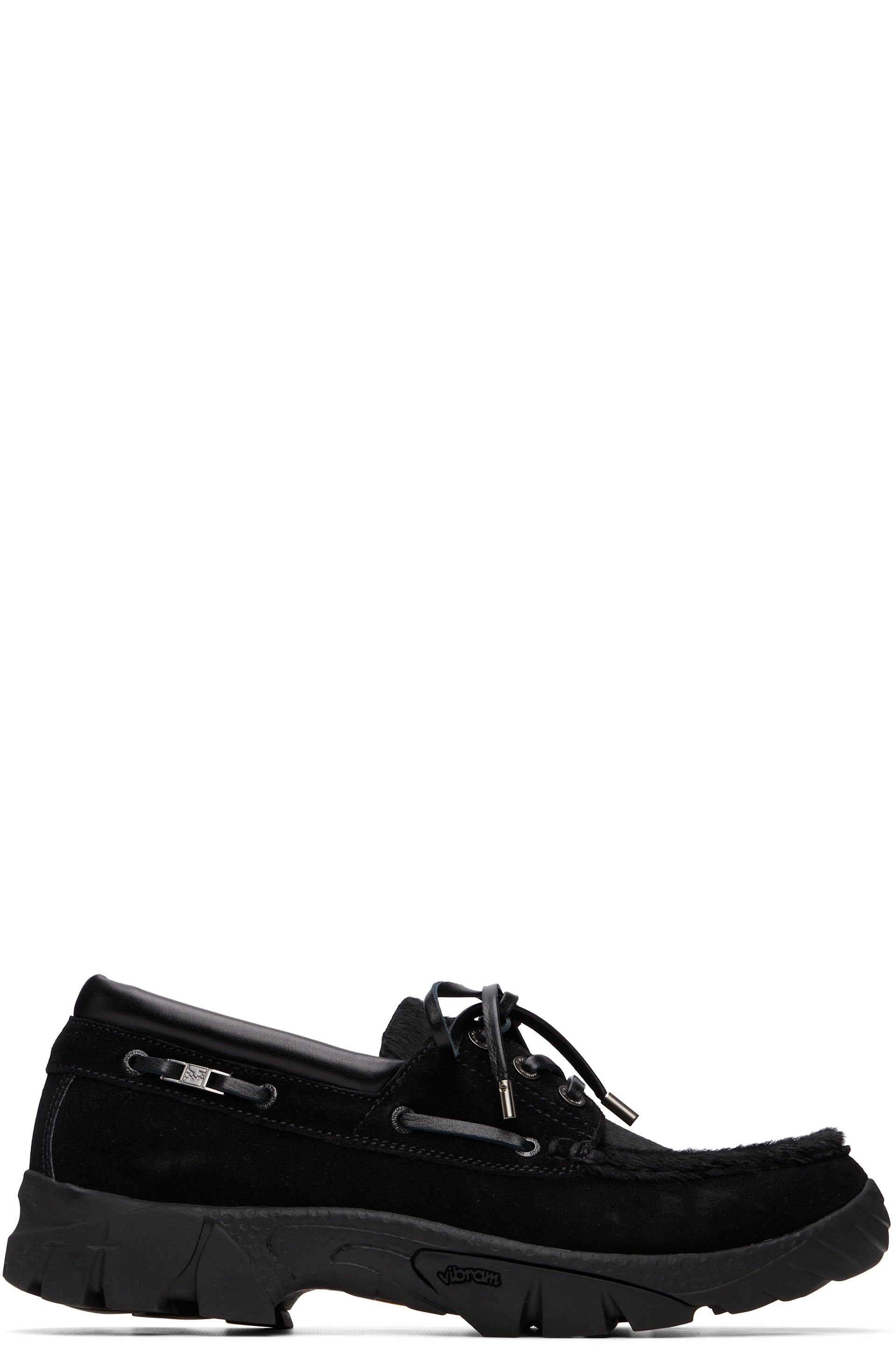 WOOYOUNGMI - Black Suede Boat Shoes