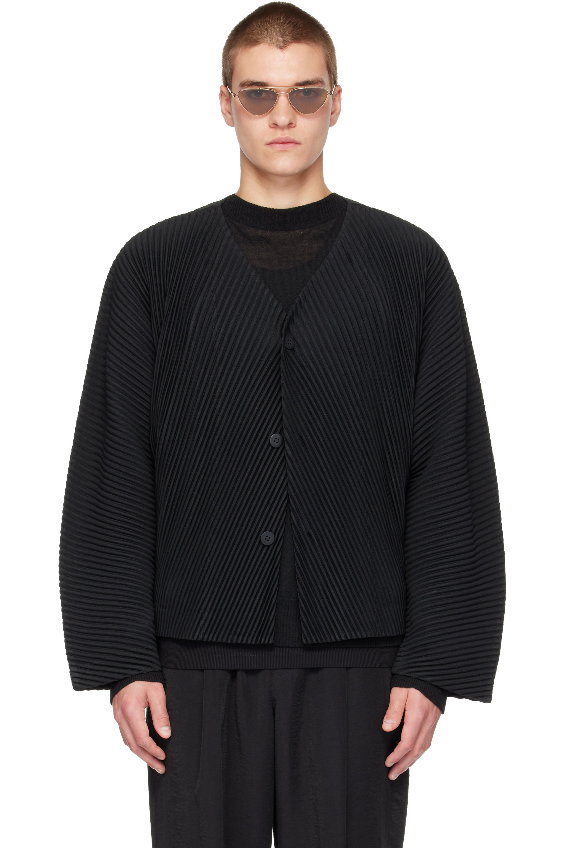 HOMME PLISSÉ ISSEY MIYAKE - Black Slash Jacket