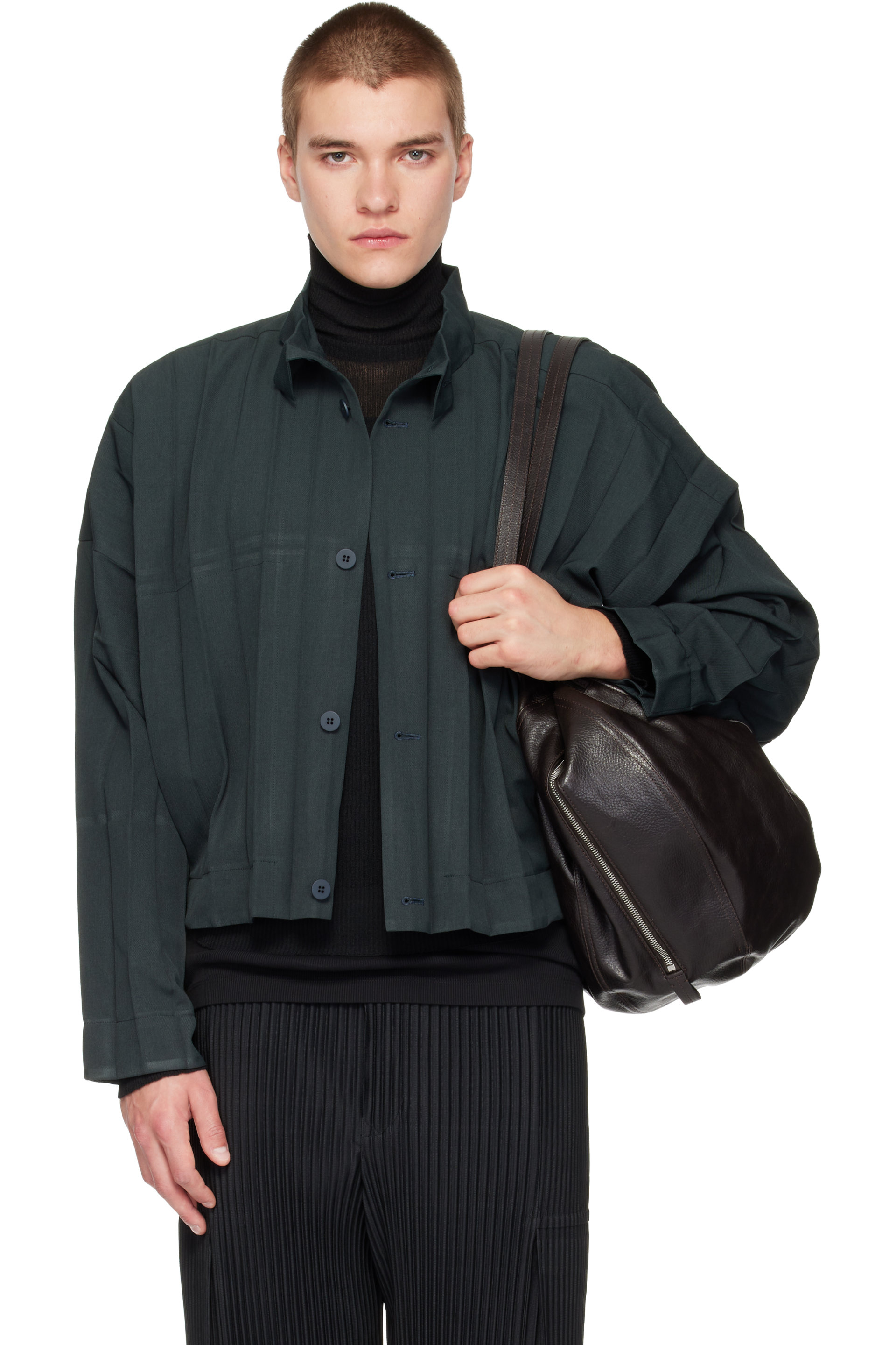 HOMME PLISSÉ ISSEY MIYAKE - Green Edge Ensemble Jacket