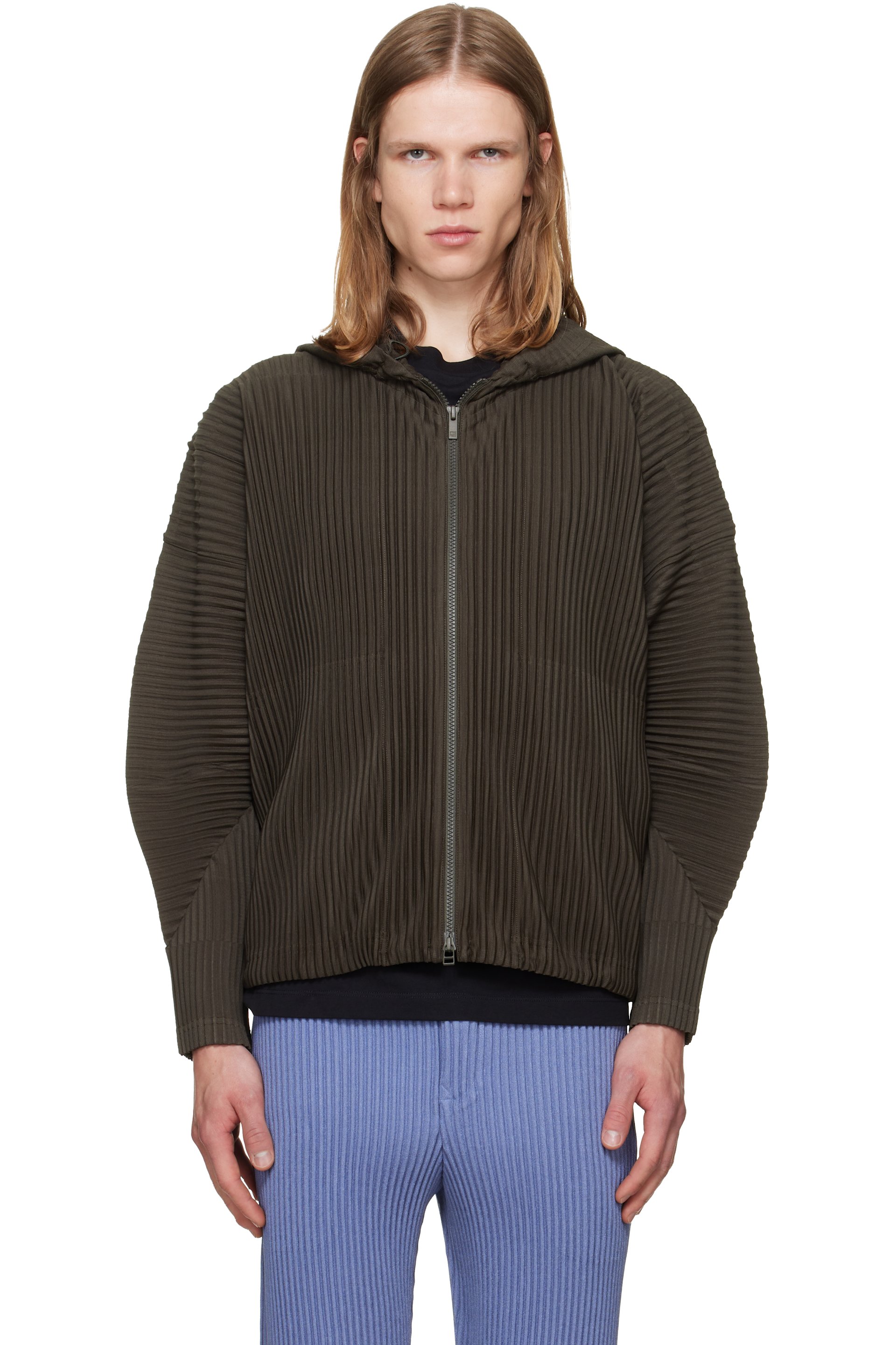 HOMME PLISSÉ ISSEY MIYAKE - Brown Monthly Colors July Hoodie