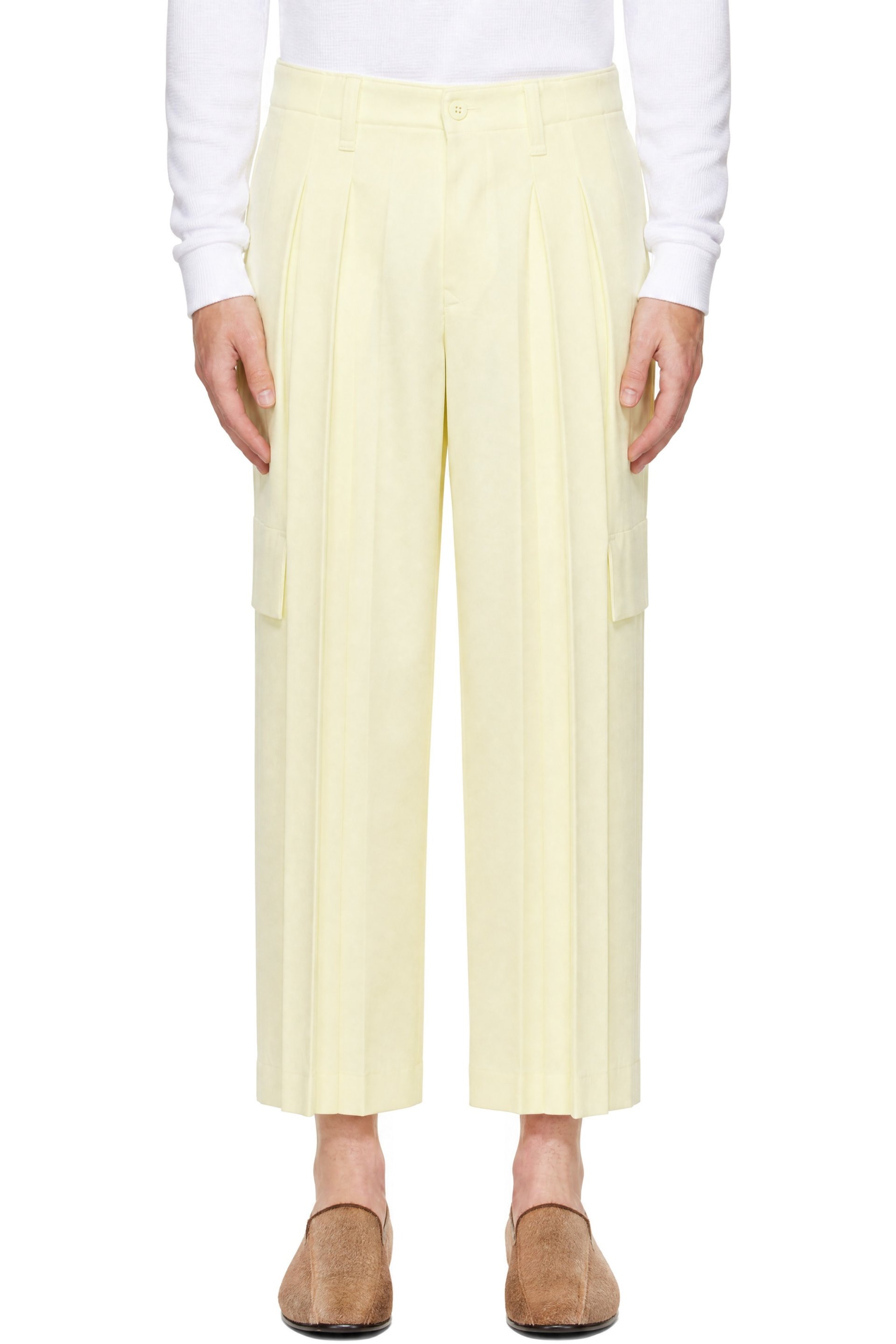 HOMME PLISSÉ ISSEY MIYAKE - Yellow September Edge Trousers