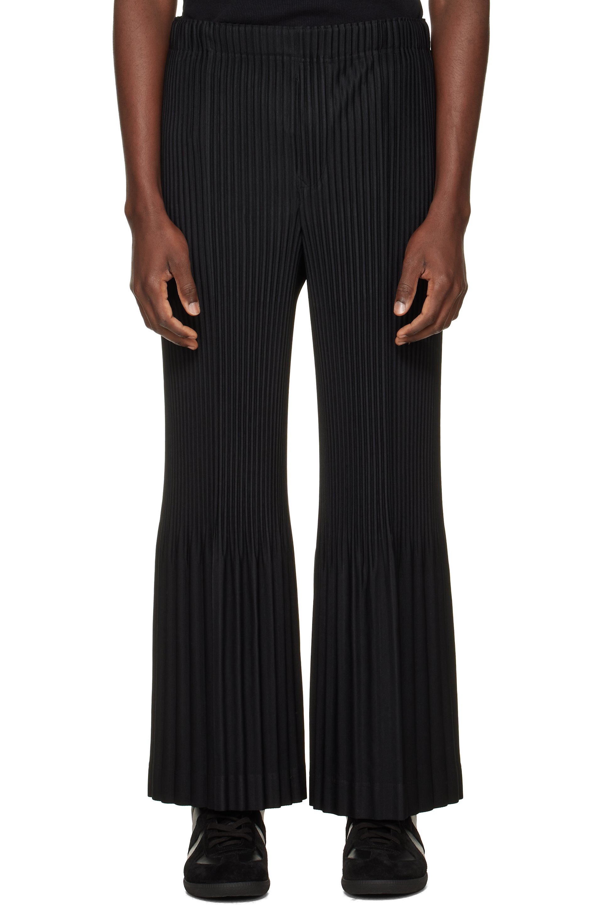 HOMME PLISSÉ ISSEY MIYAKE - Black Pleats Bottoms 1 Trousers
