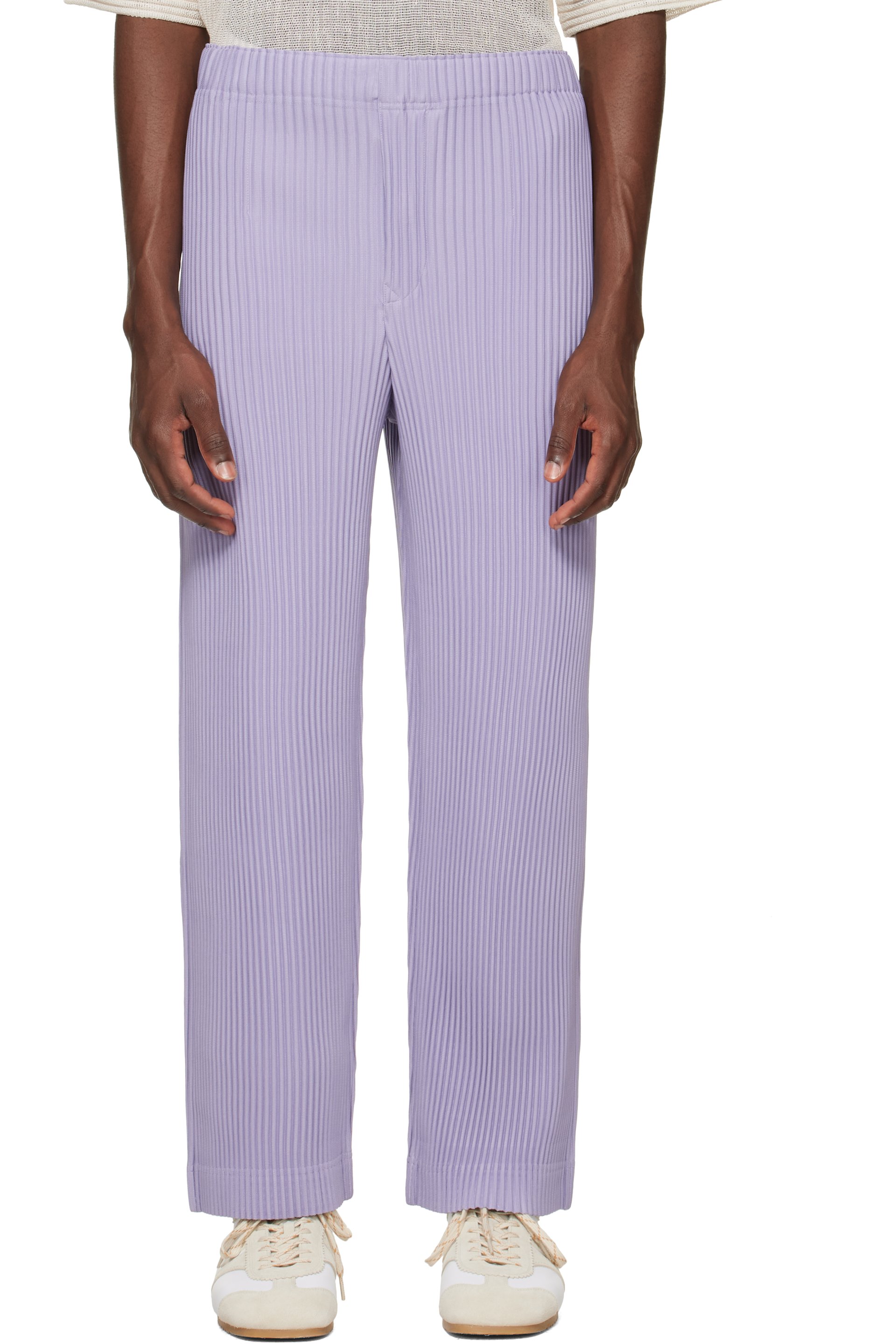 HOMME PLISSÉ ISSEY MIYAKE - Purple Monthly Colors July Trousers
