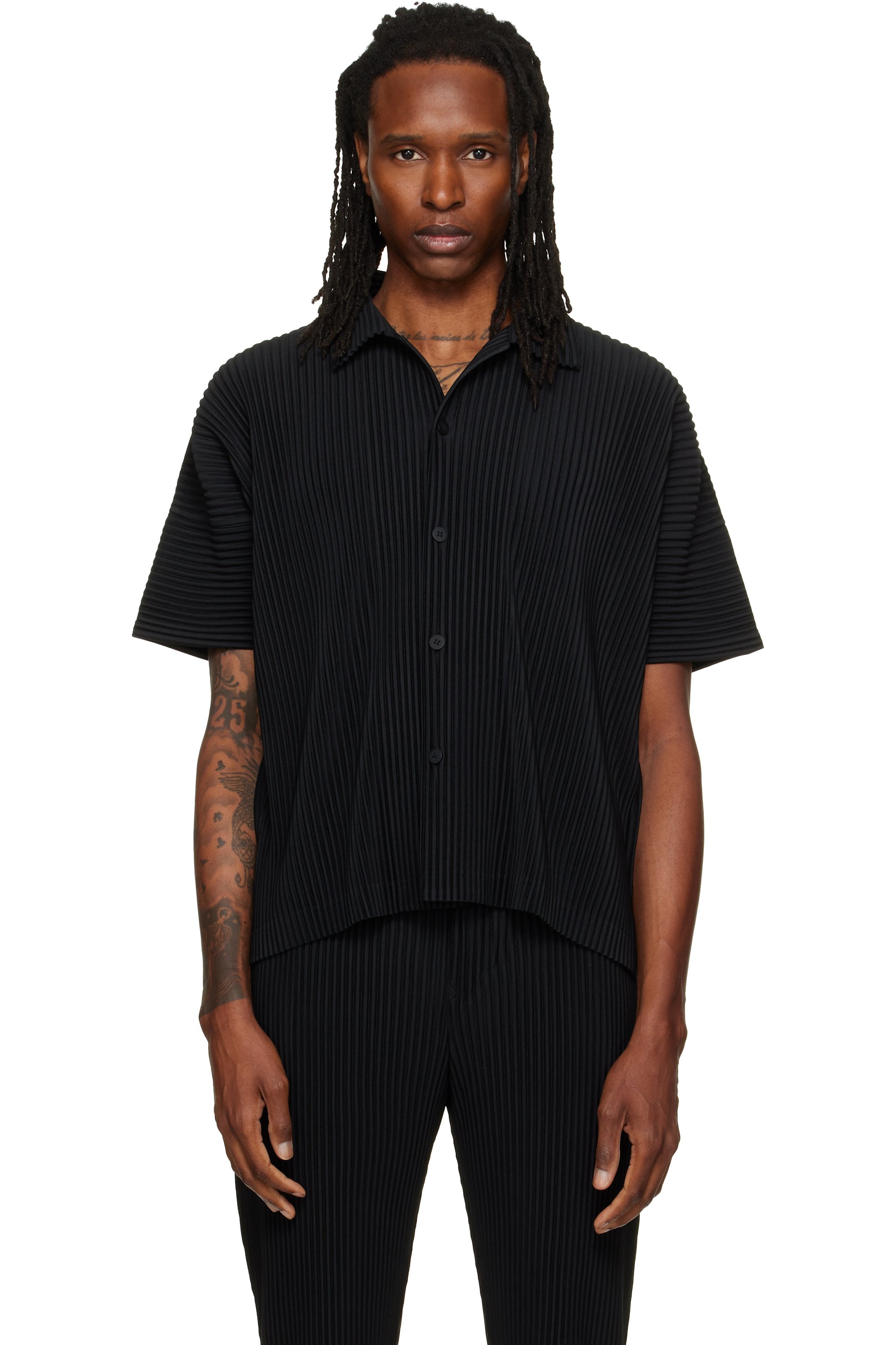 HOMME PLISSÉ ISSEY MIYAKE - Black August Monthly Colors Shirt