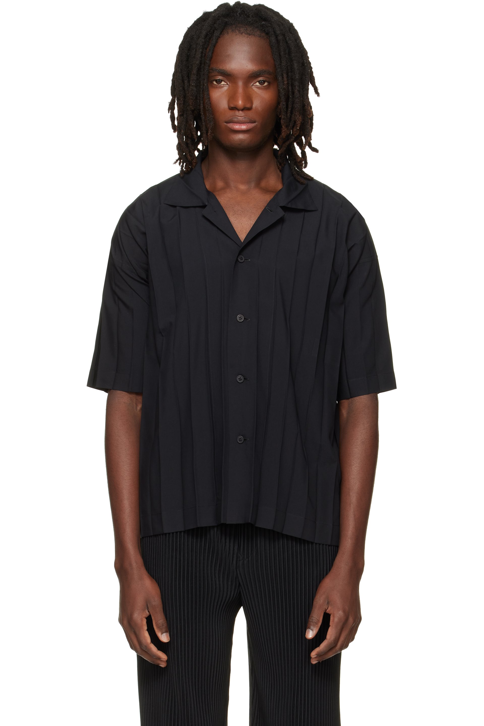 HOMME PLISSÉ ISSEY MIYAKE - Black Edge Shirt