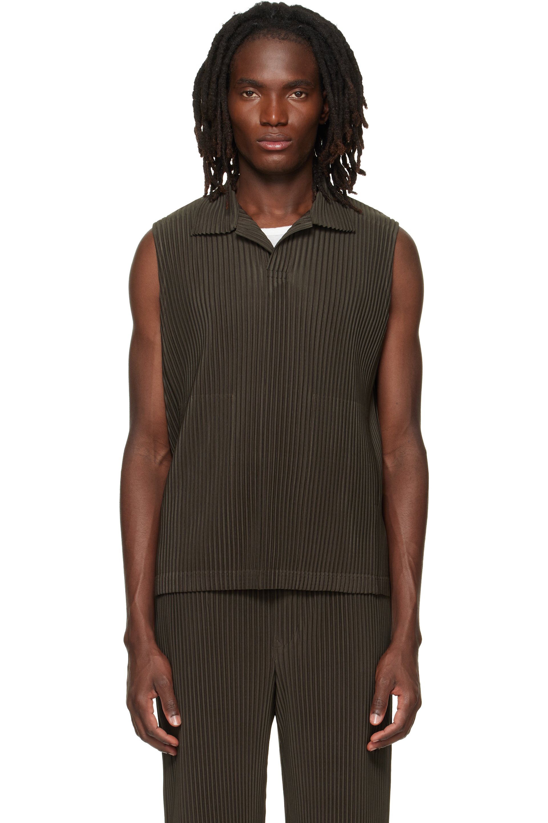 HOMME PLISSÉ ISSEY MIYAKE - Brown Monthly Colors July Polo