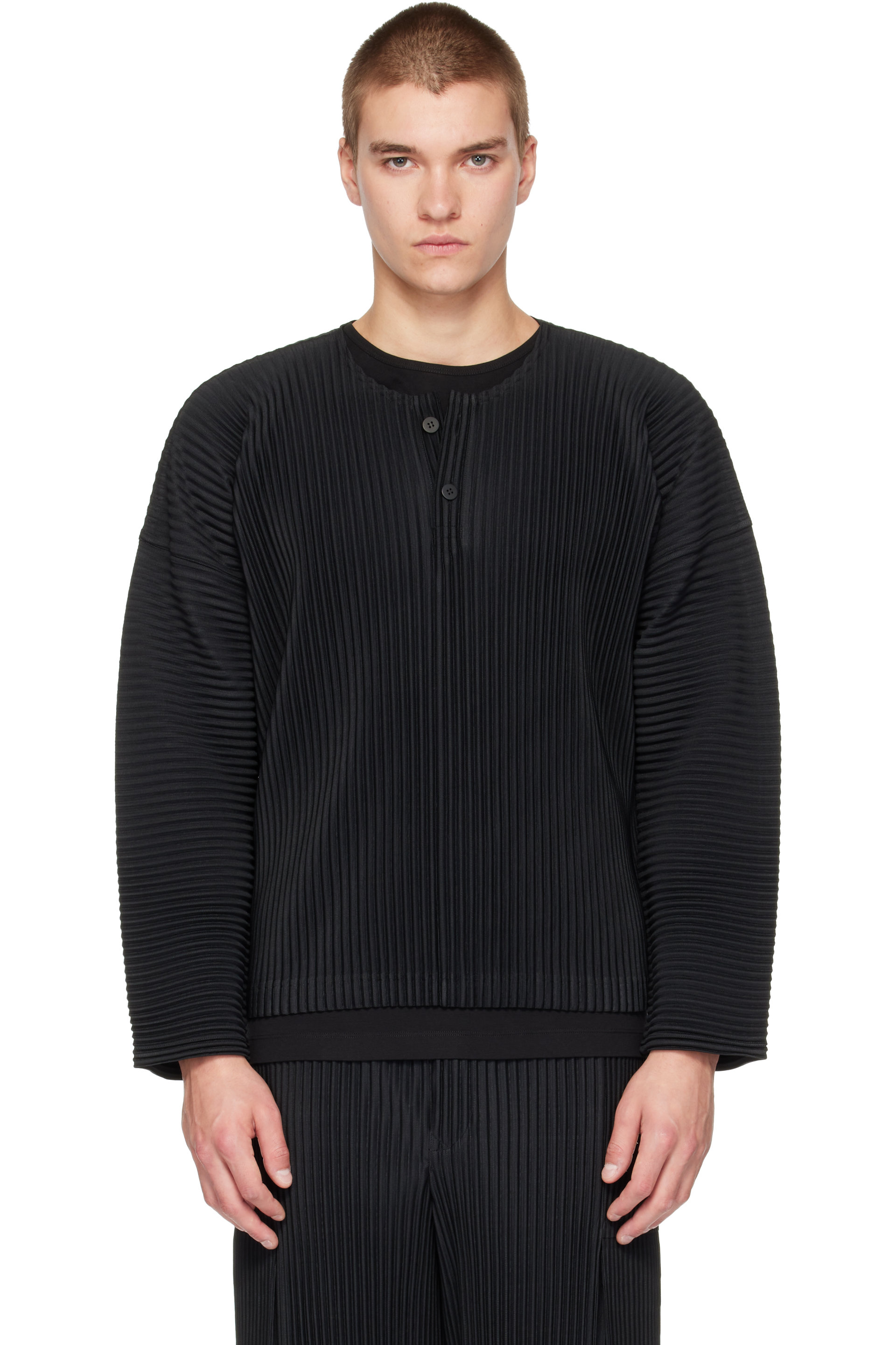HOMME PLISSÉ ISSEY MIYAKE - Black Monthly Colors September Shirt