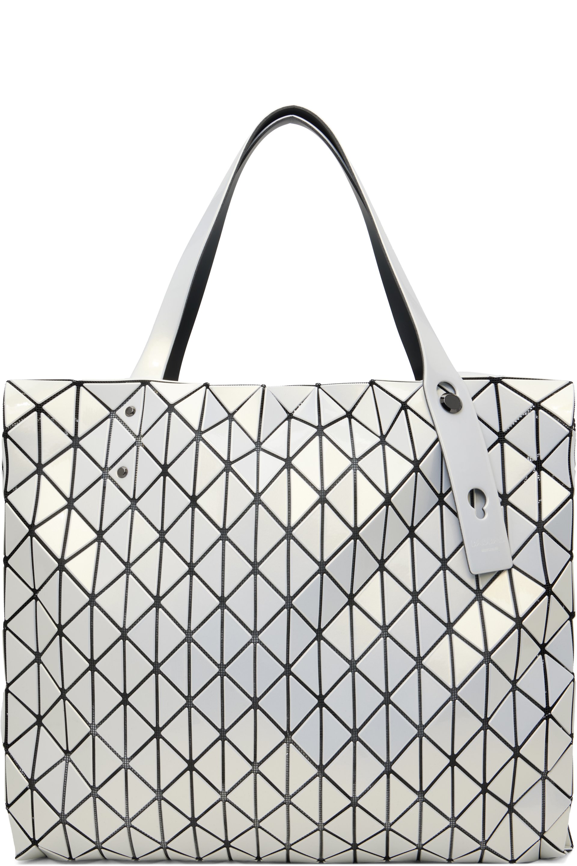 BAO BAO ISSEY MIYAKE - White Row Metallic Tote