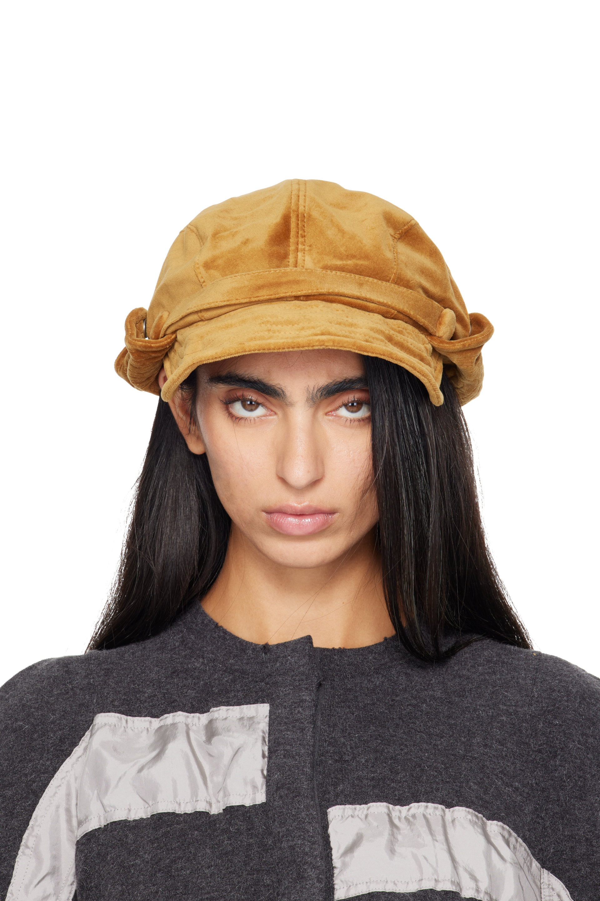 OPEN YY - Beige Wire Bucket Beret Cap