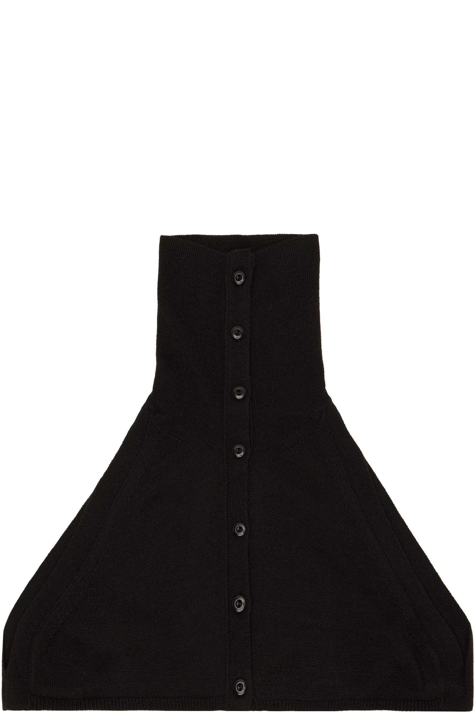 OPEN YY - Black Button Up Neck Layer Collar