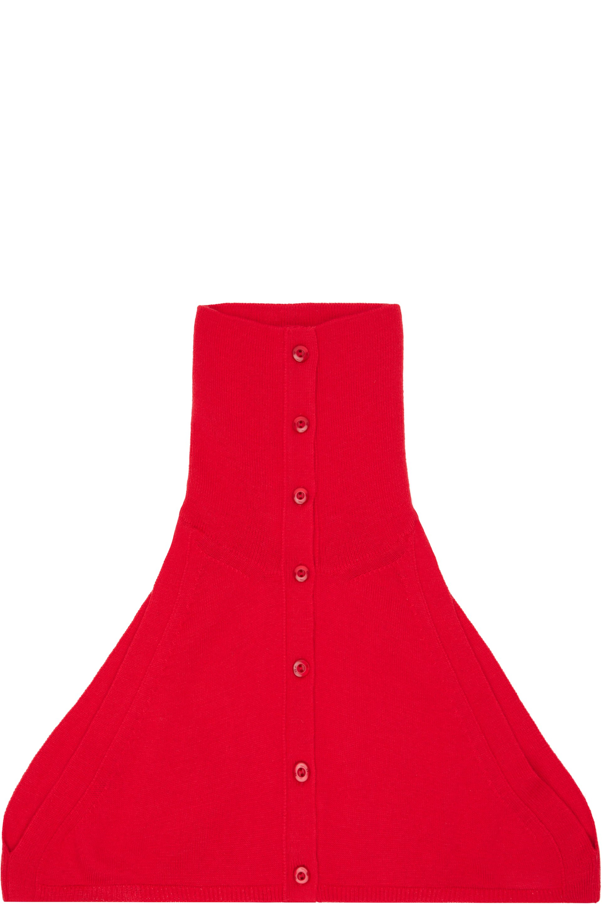 OPEN YY - Red Button Up Neck Layer Collar