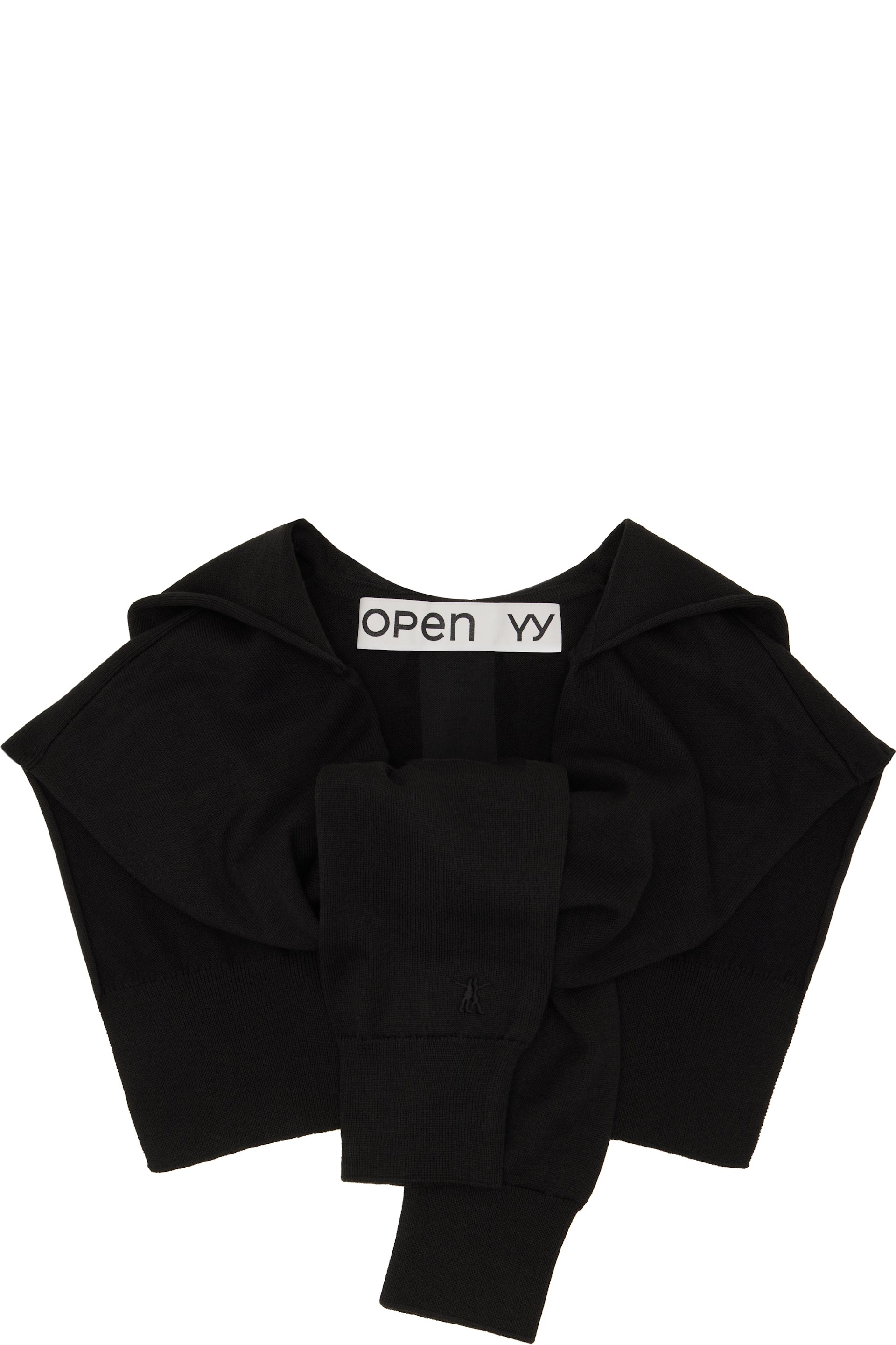 OPEN YY - Black Hoodie Sleeve Layer Hood
