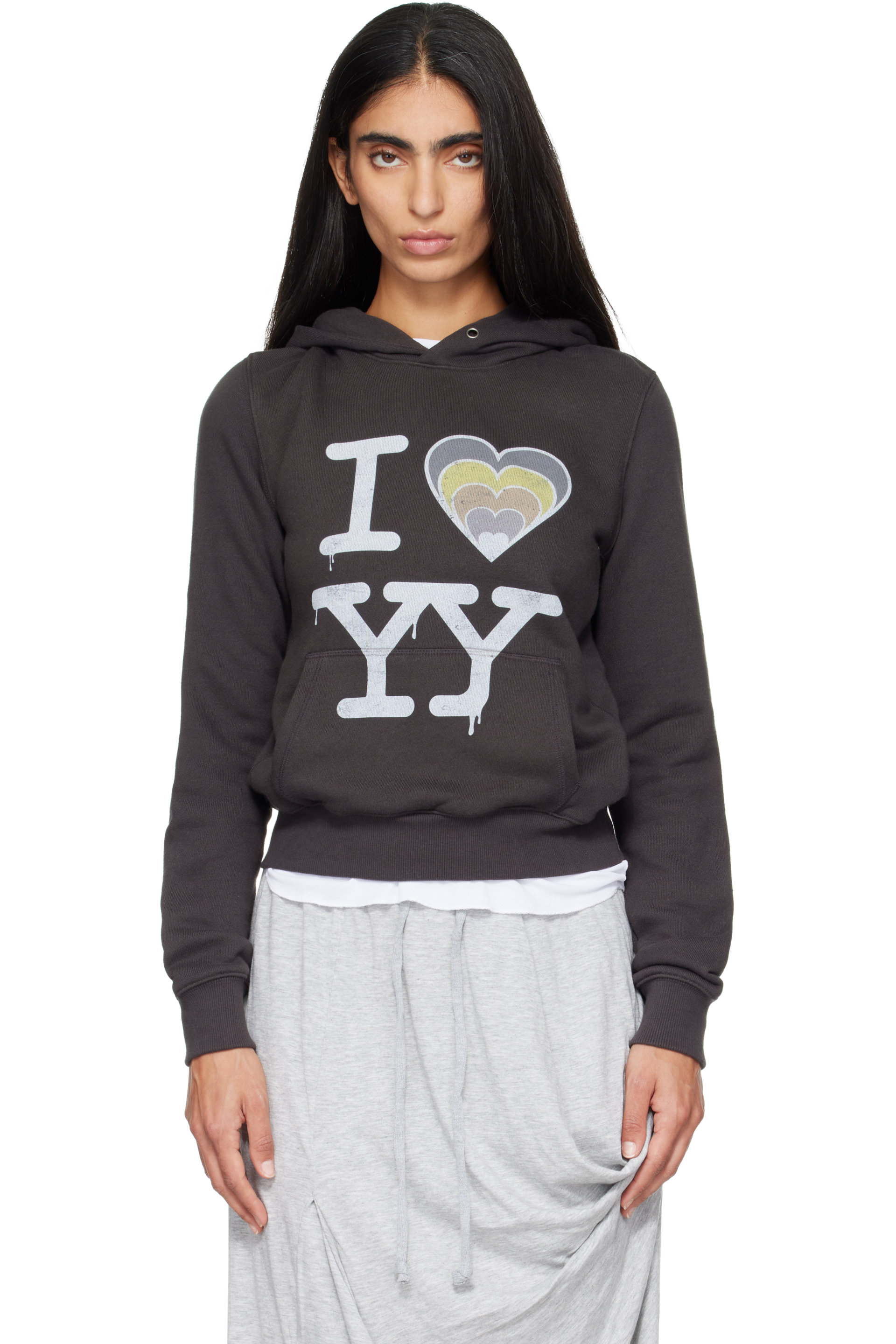 OPEN YY - Gray 'I Love Yy' Hoodie