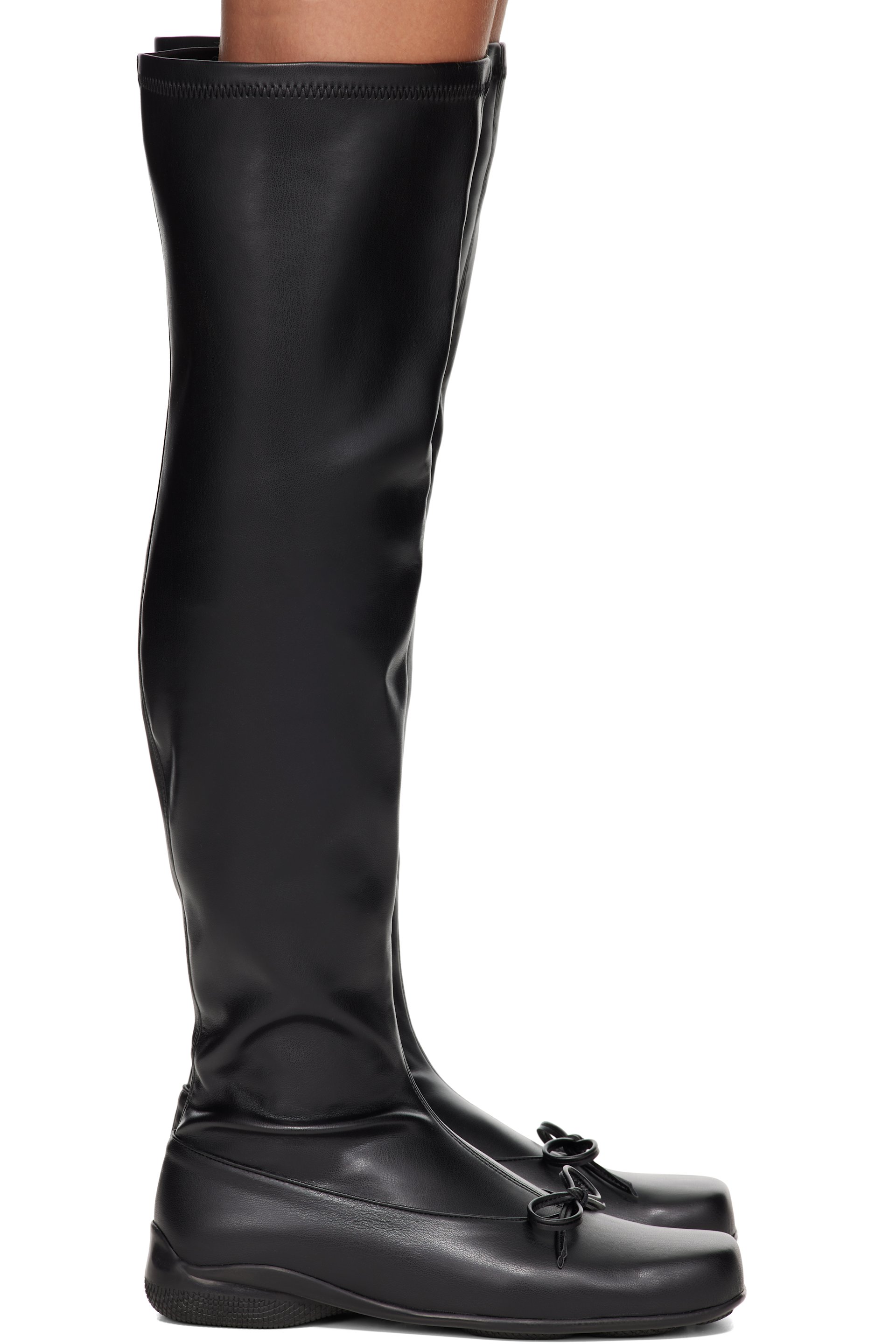 OPEN YY - Black Thigh High Ballet Tall Boots