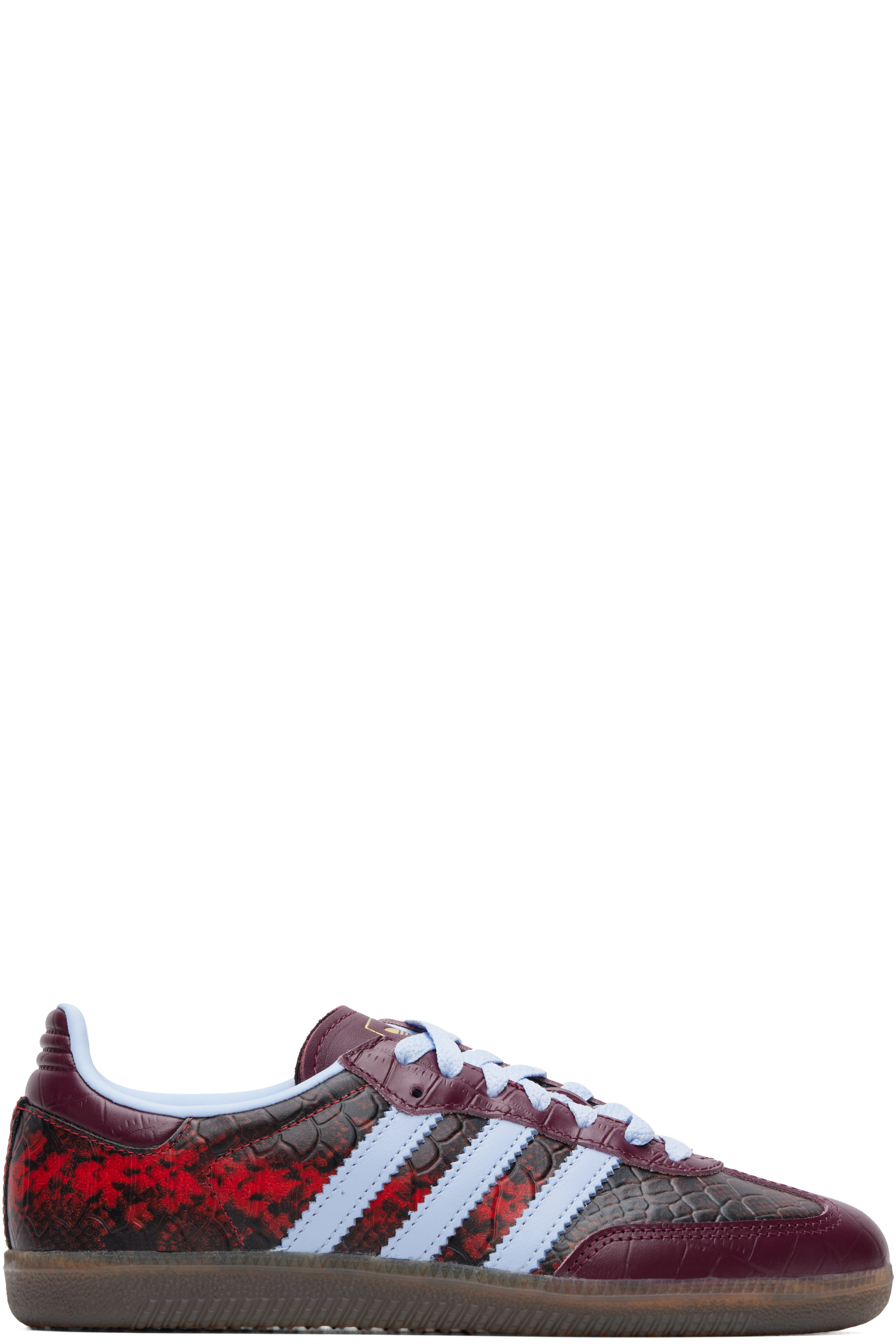 adidas Originals - 버건디 & 블루 삼바 OG 스니커즈