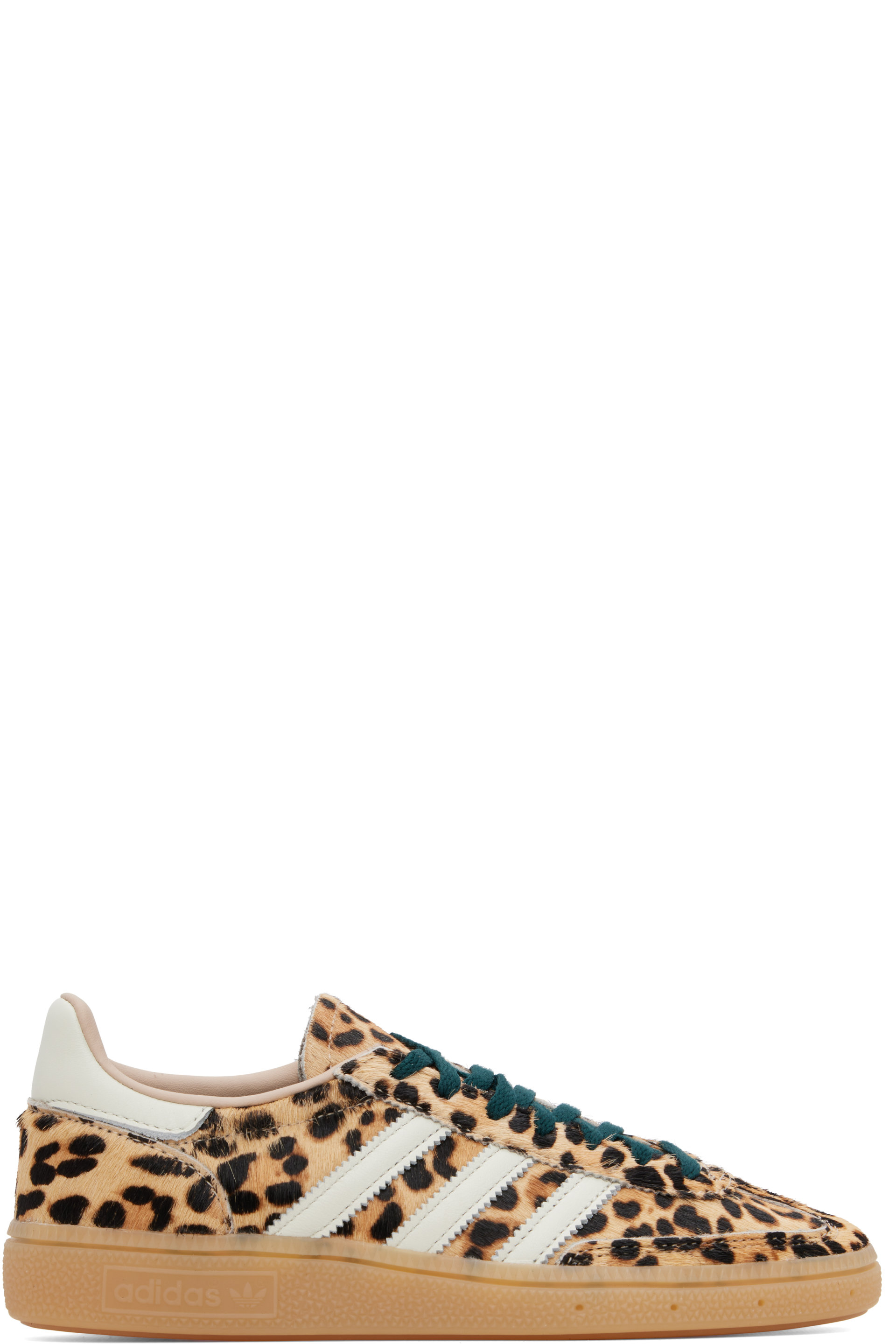adidas Originals - Beige Leopard Print Handball Spezial Sneakers