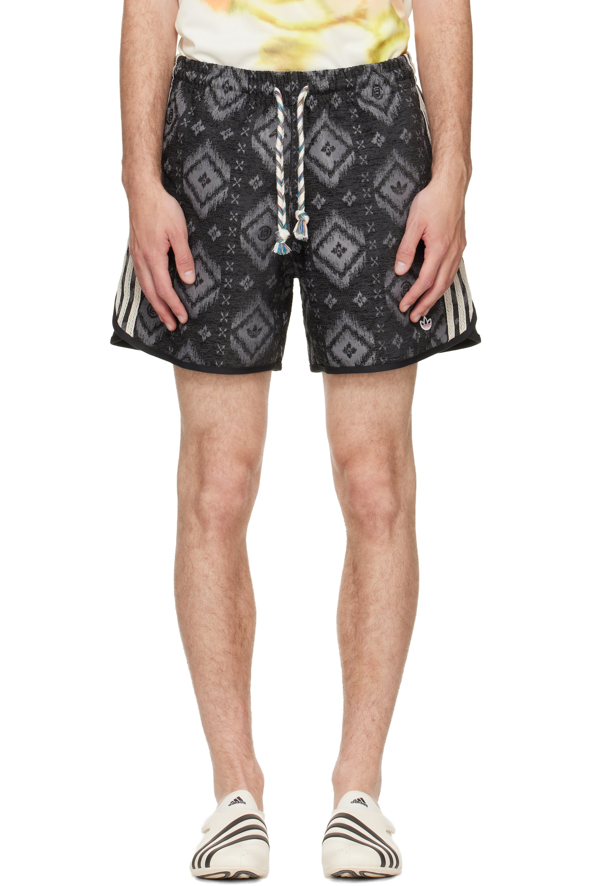 adidas Originals - Gray Edison Chen Edition CLOT Heritage Print Shorts