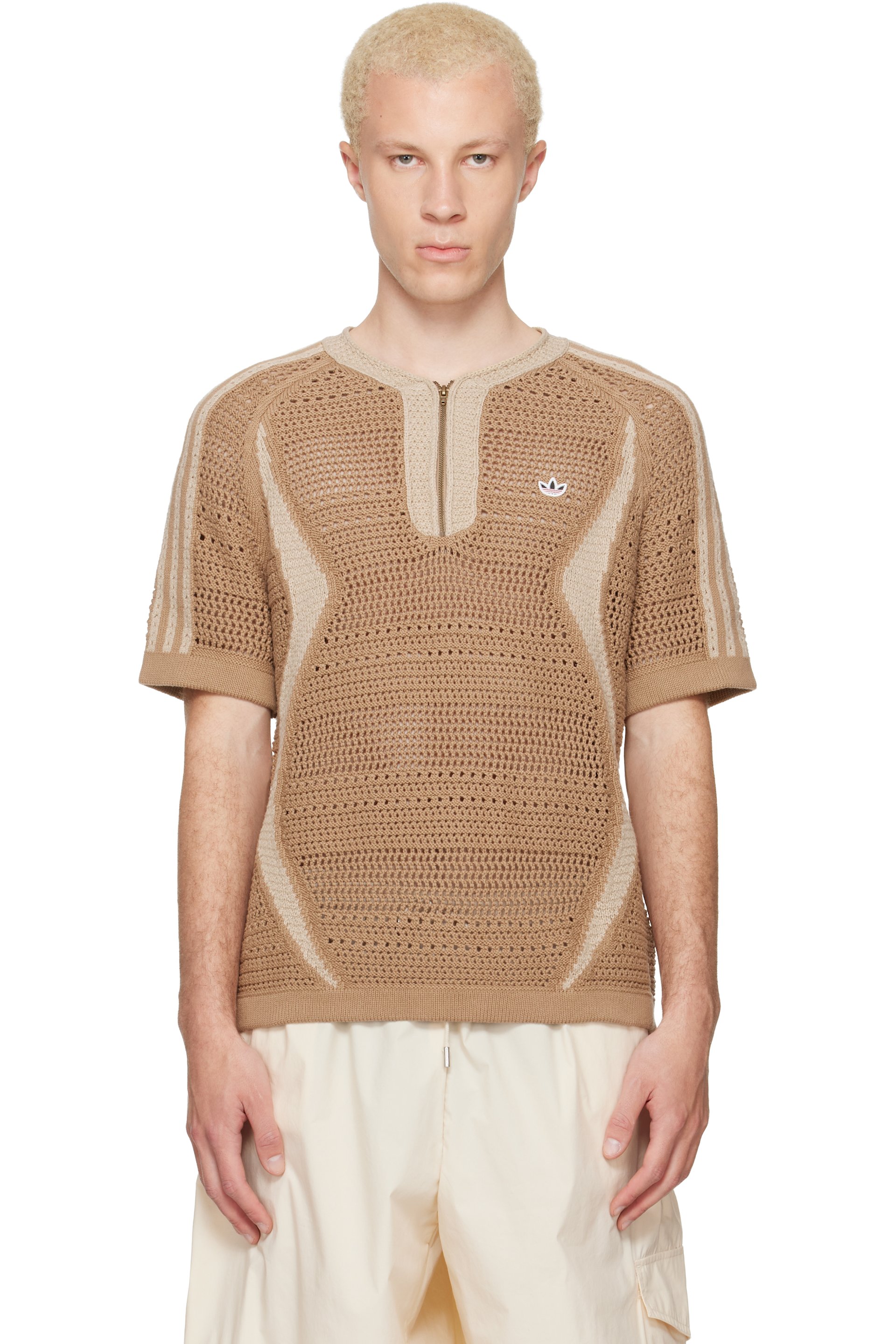 adidas Originals - Tan Edison Chen Edition CLOT Knit Jersey T-shirt